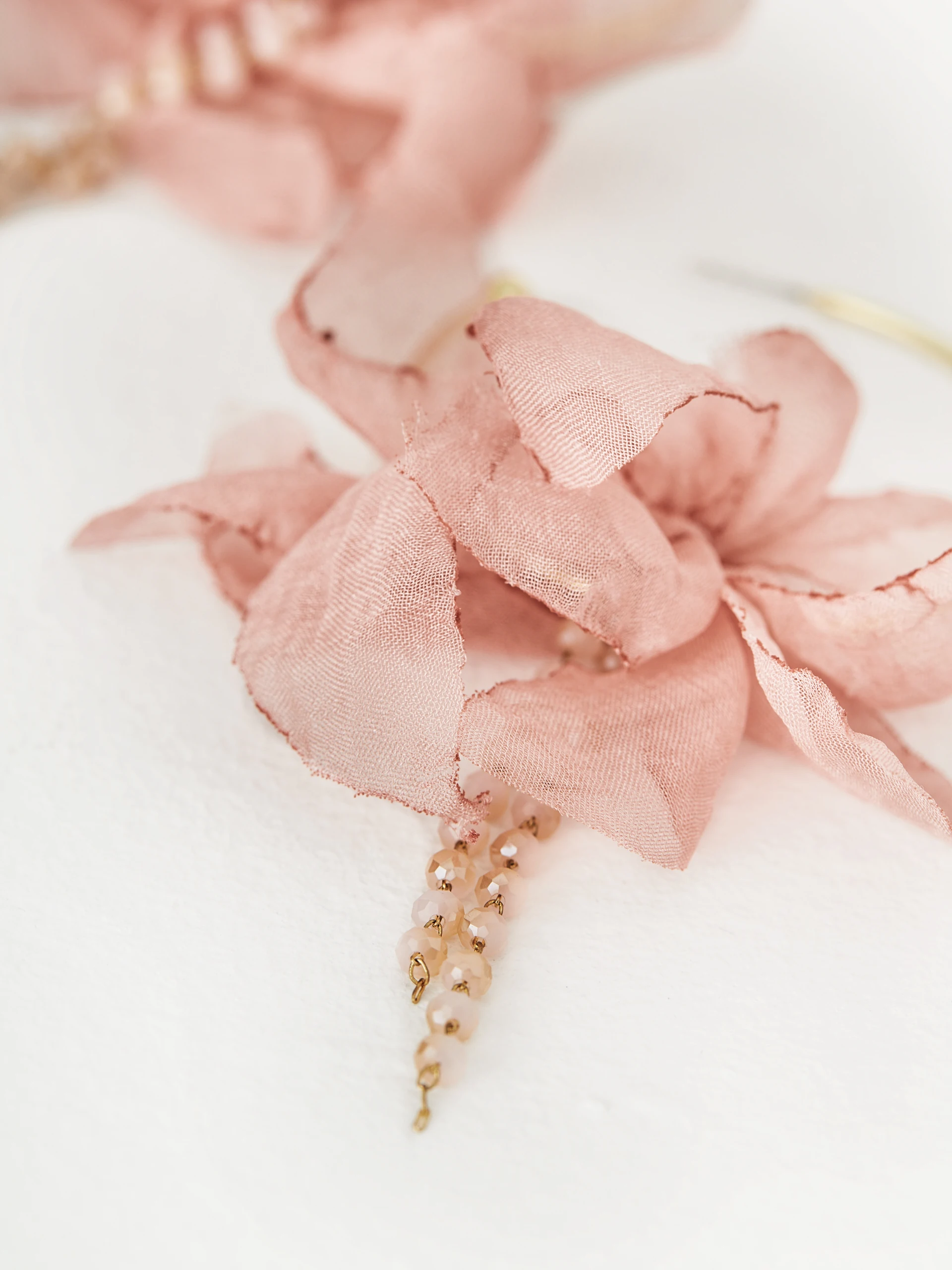 Hoop earring with flowers