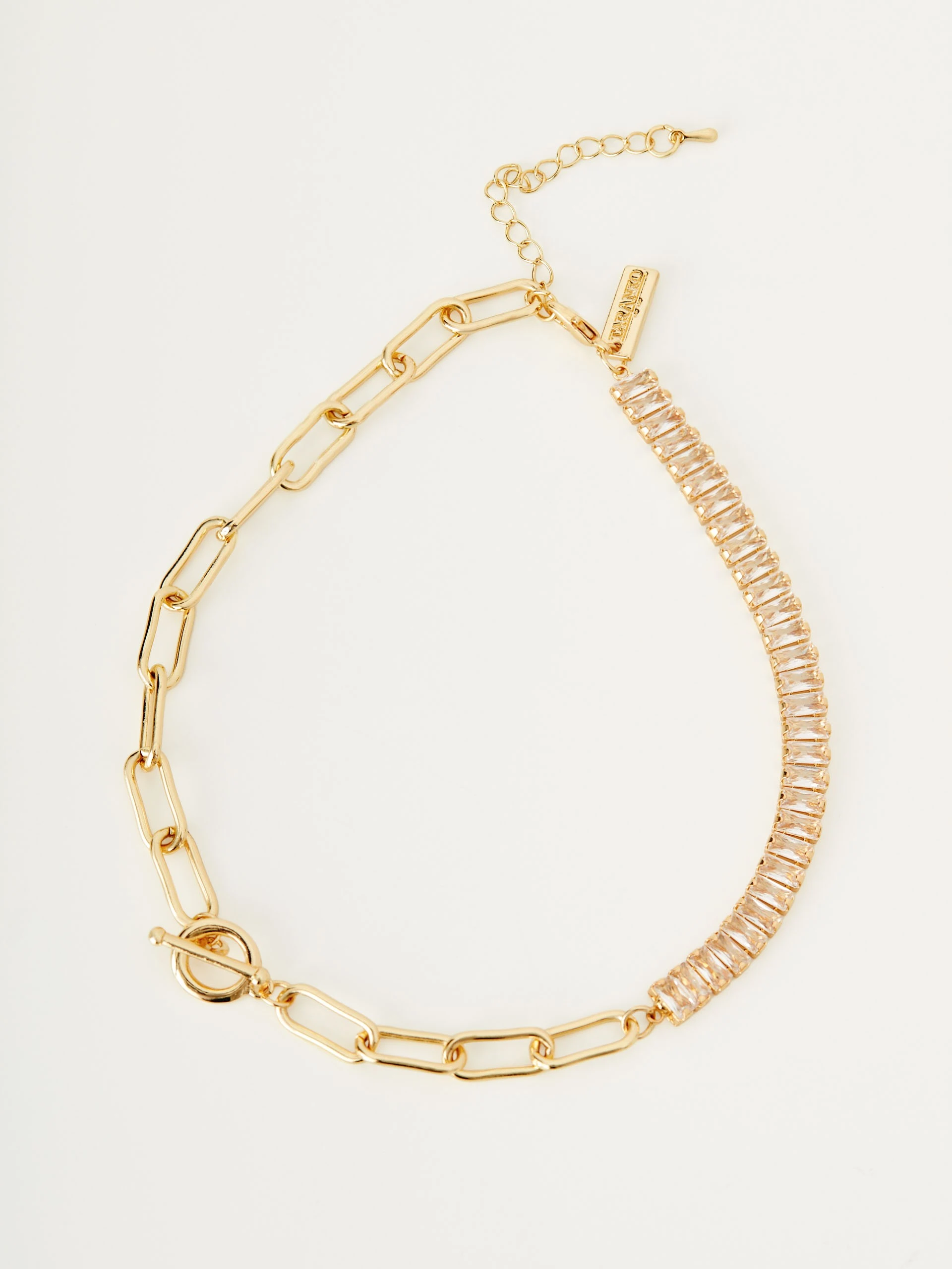 Chain necklace with crystals
