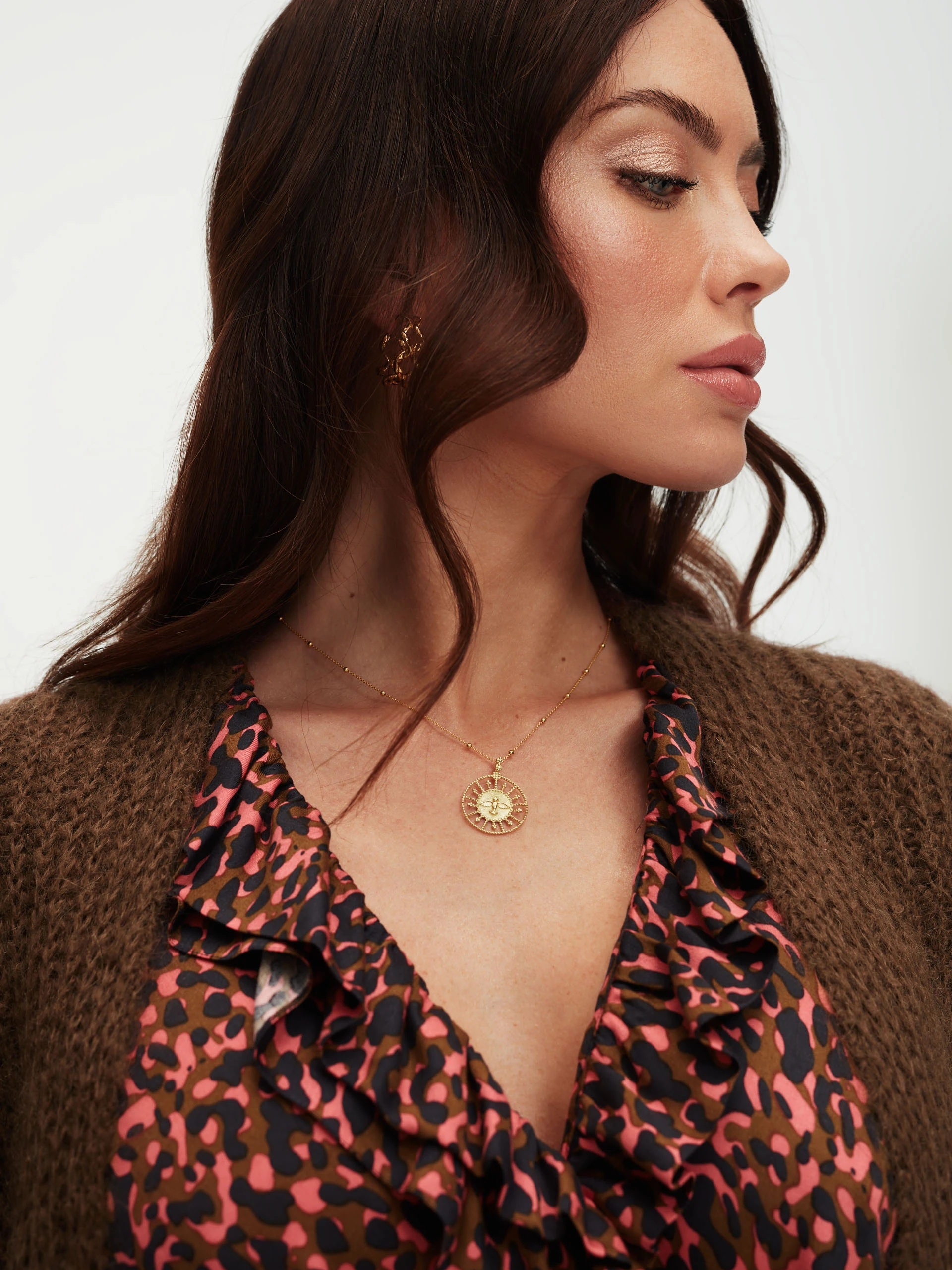 Necklace with openwork charm