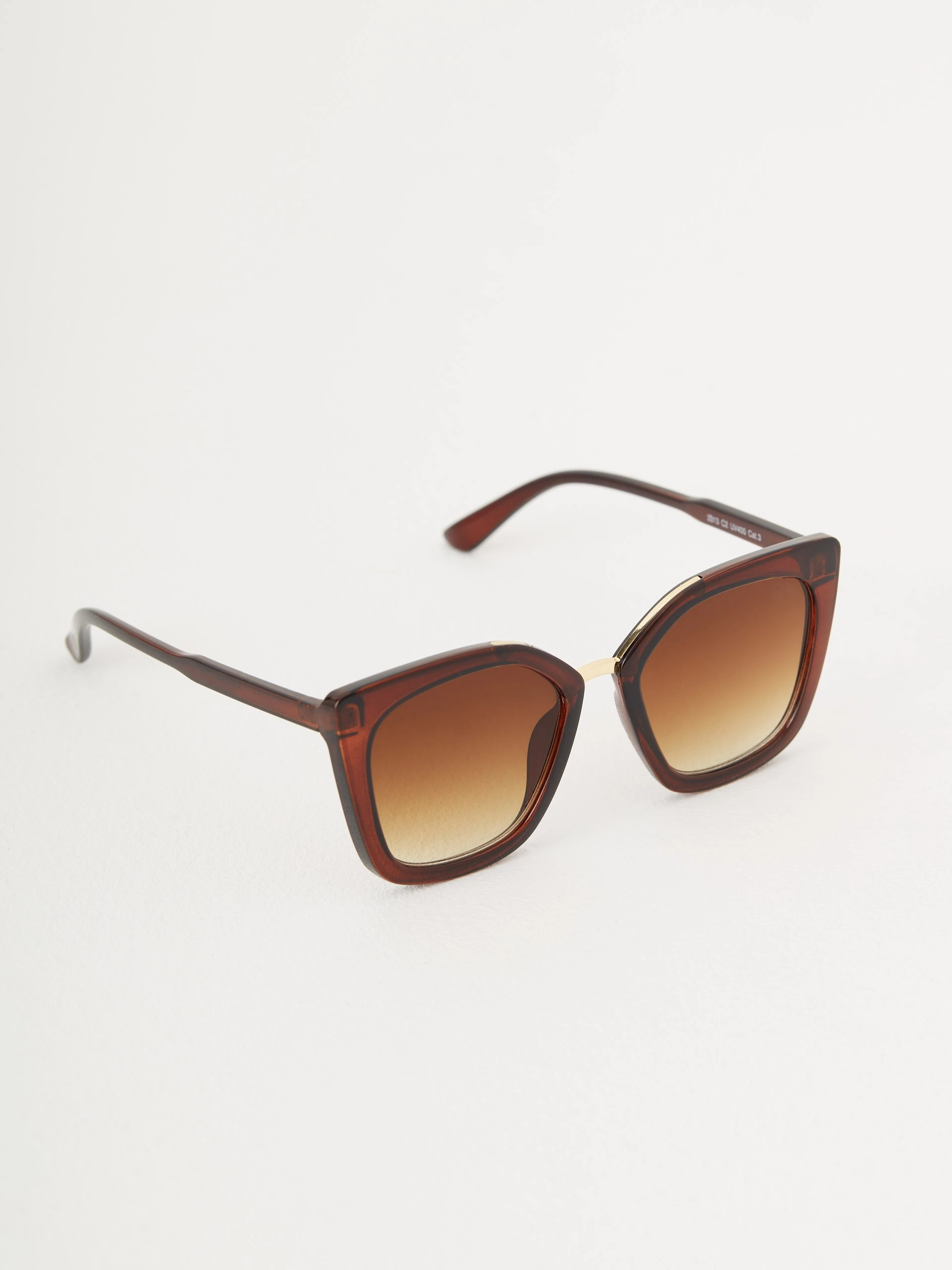 Brown sunglasses in cat-eye shape