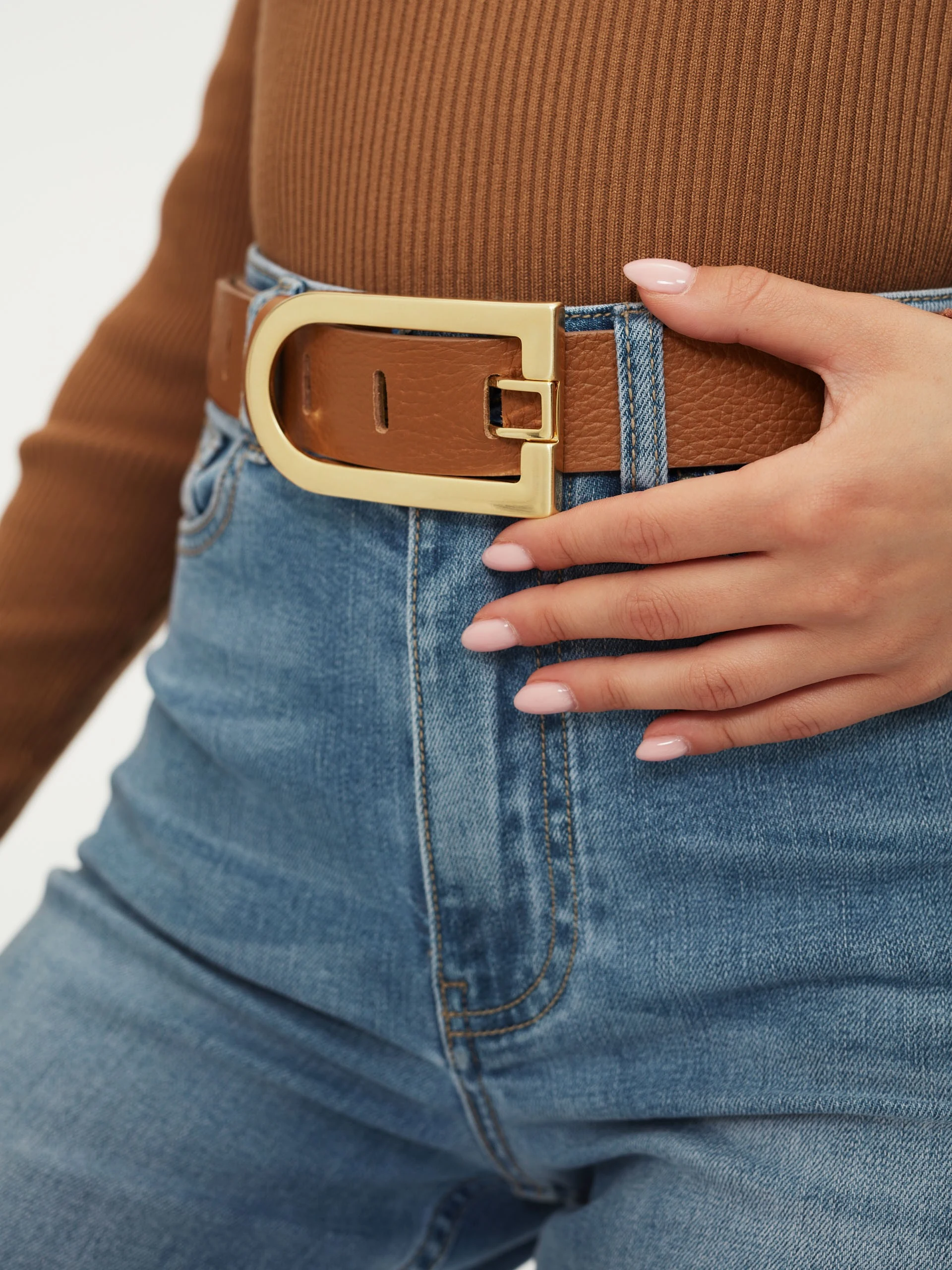 Brown leather strap