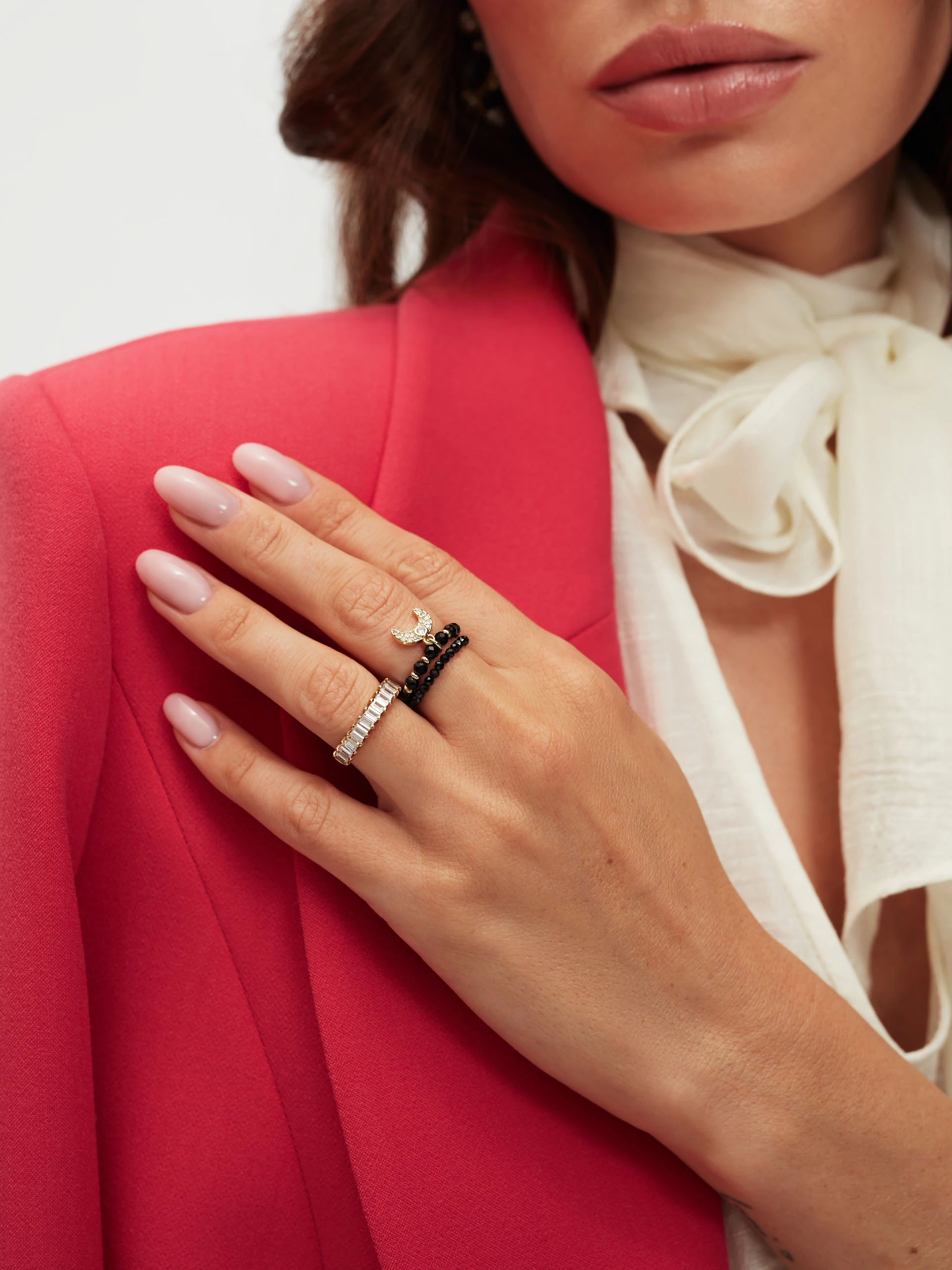 Ring decorated with crystals