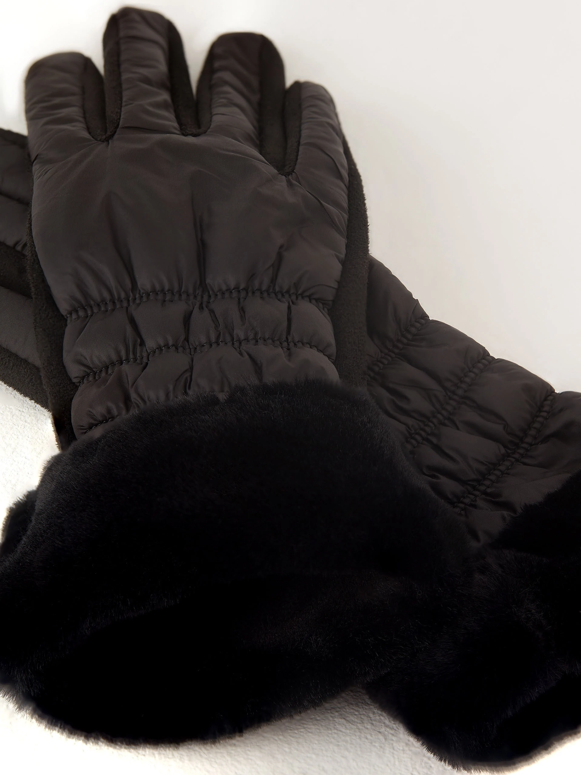 Black down gloves