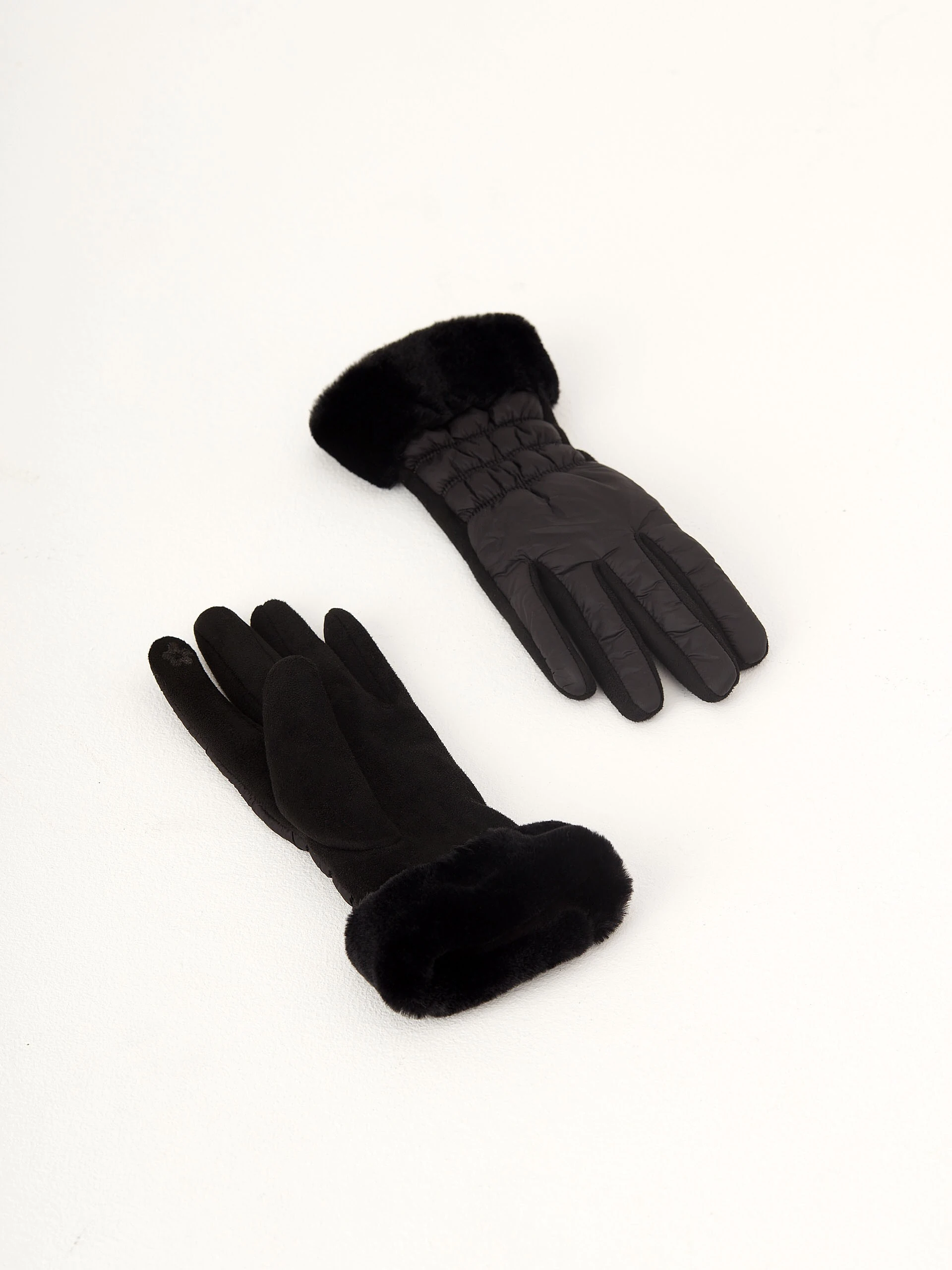 Black down gloves