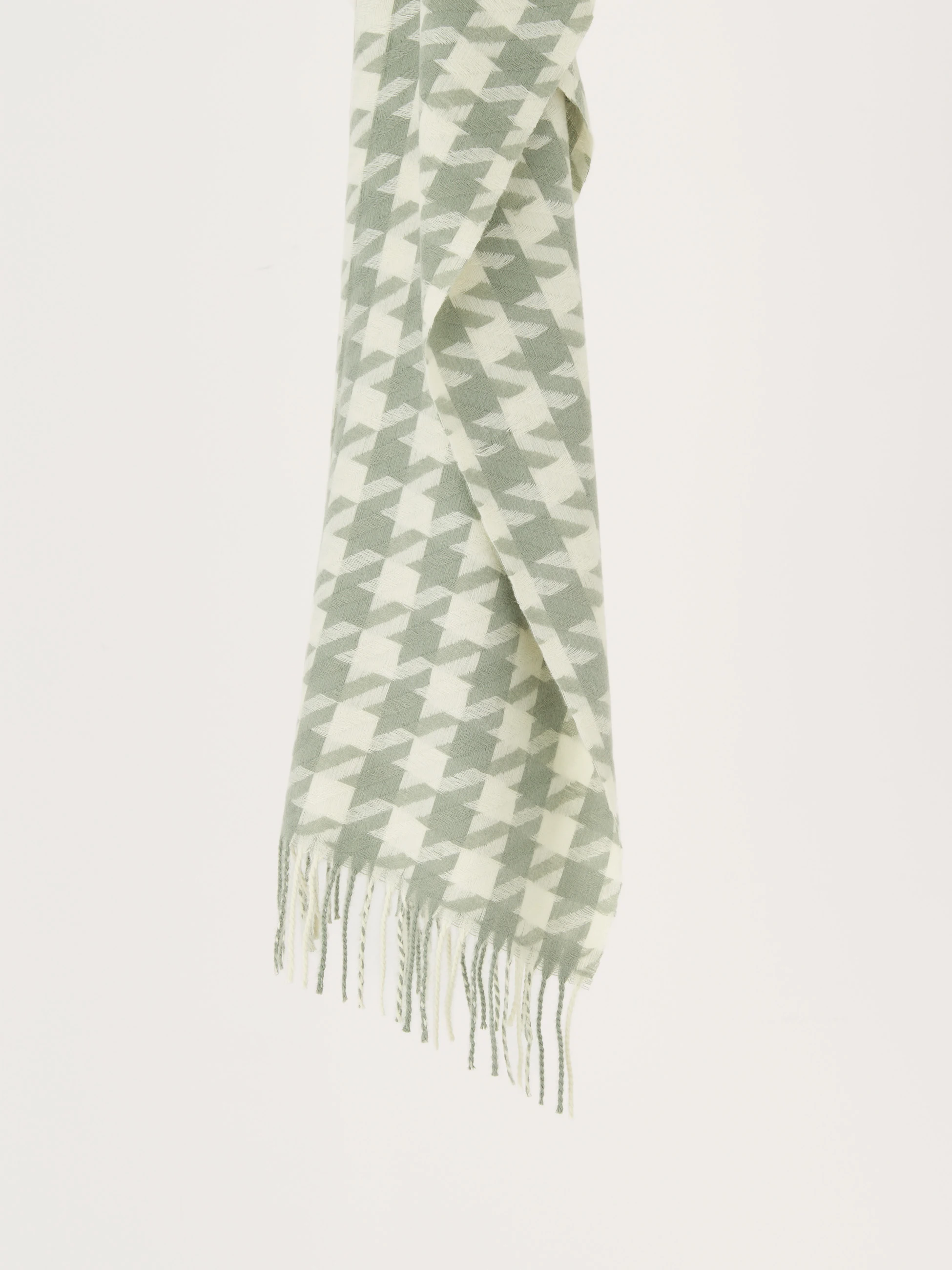 Cream and mint peplite scarf