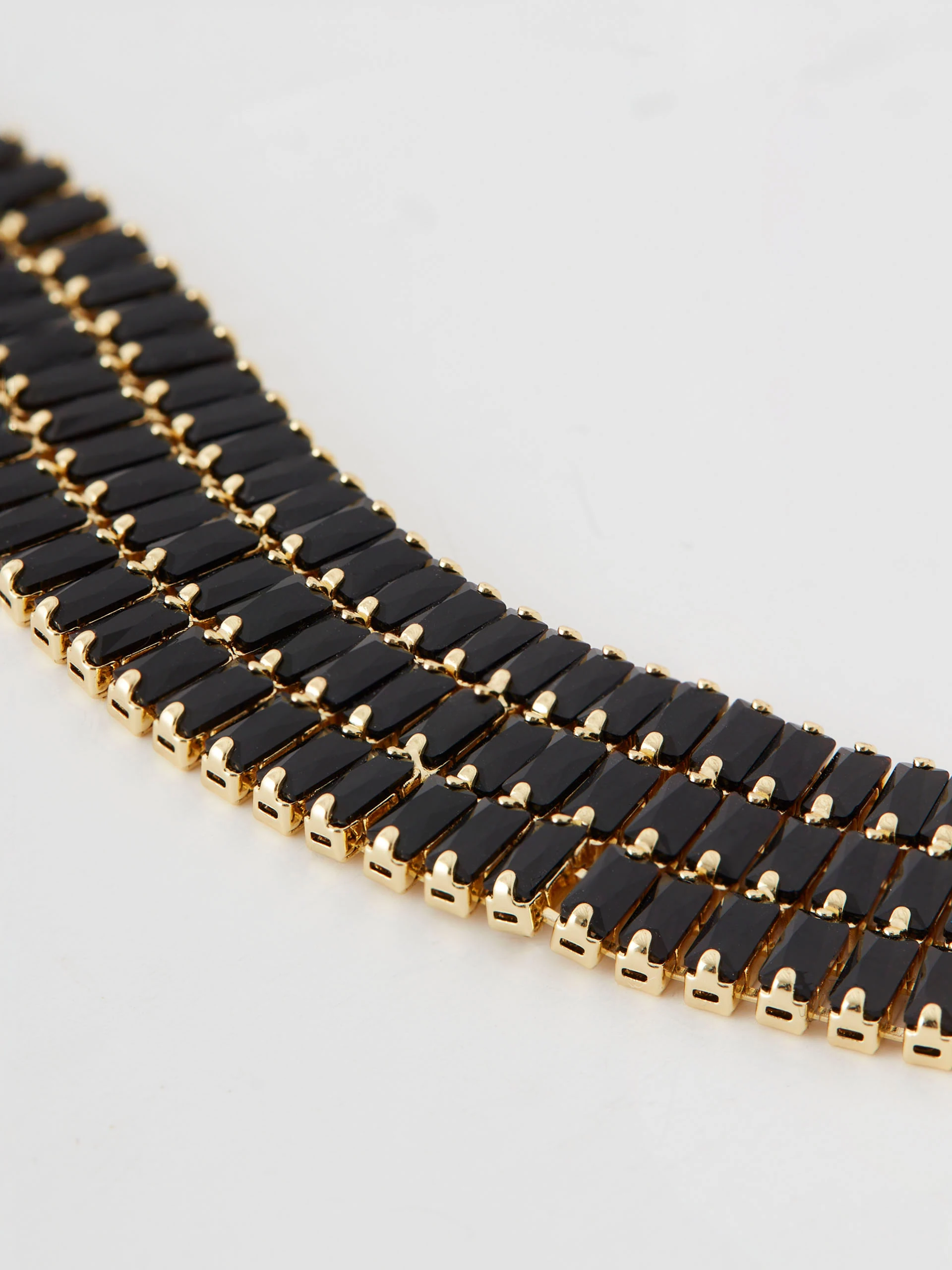 Wide black bracelet