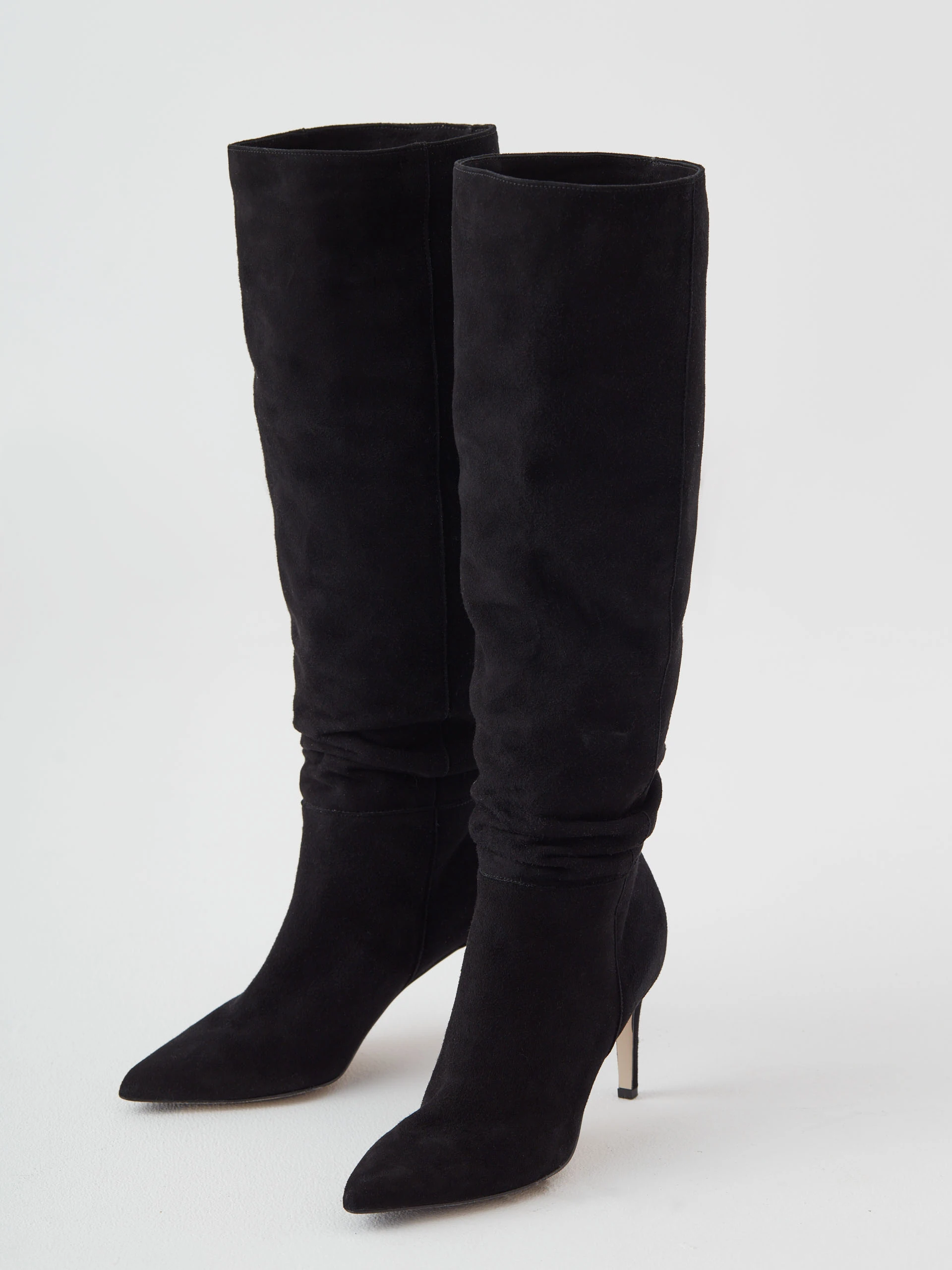 Natural suede leather boots