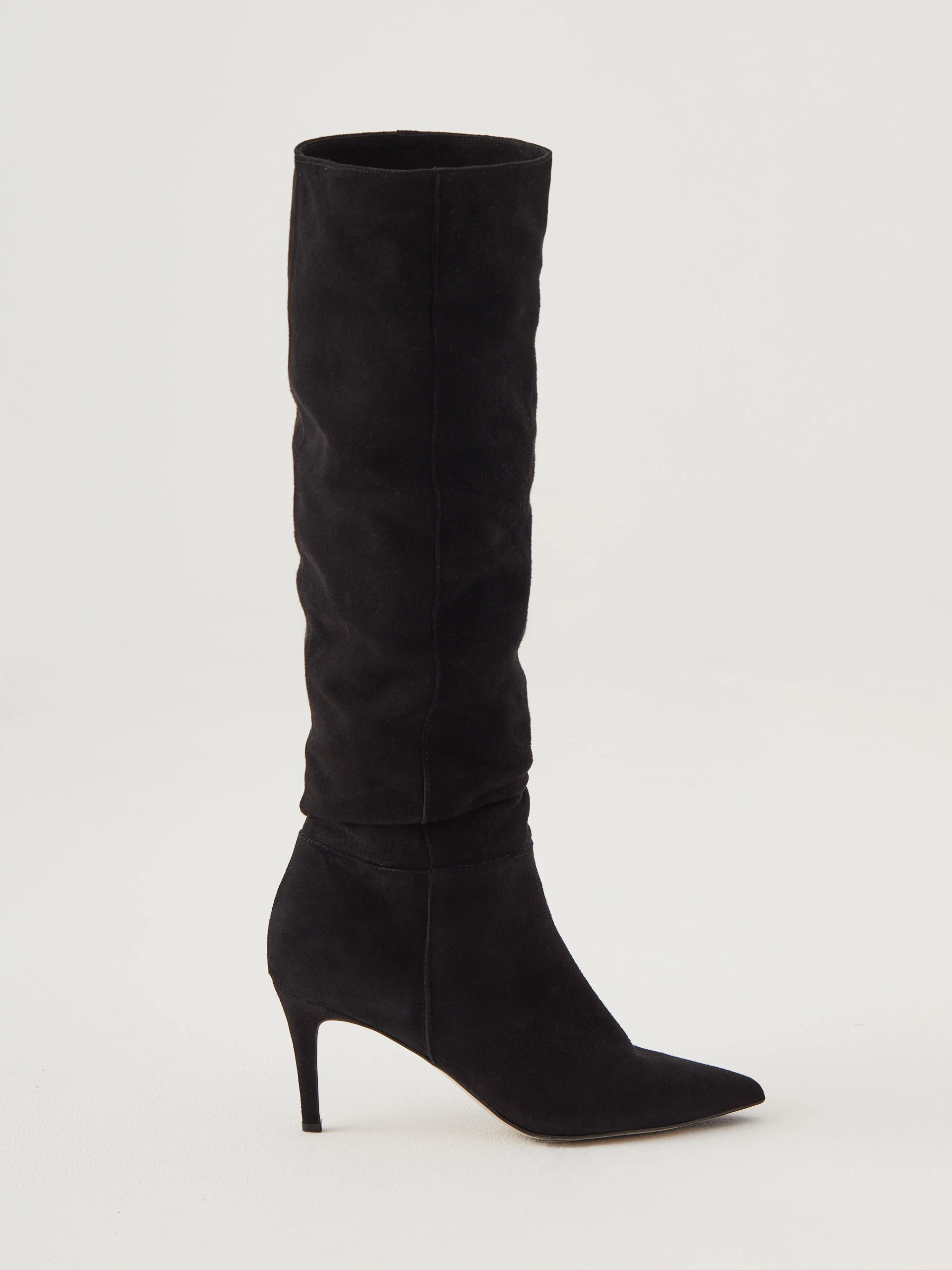 Natural suede leather boots