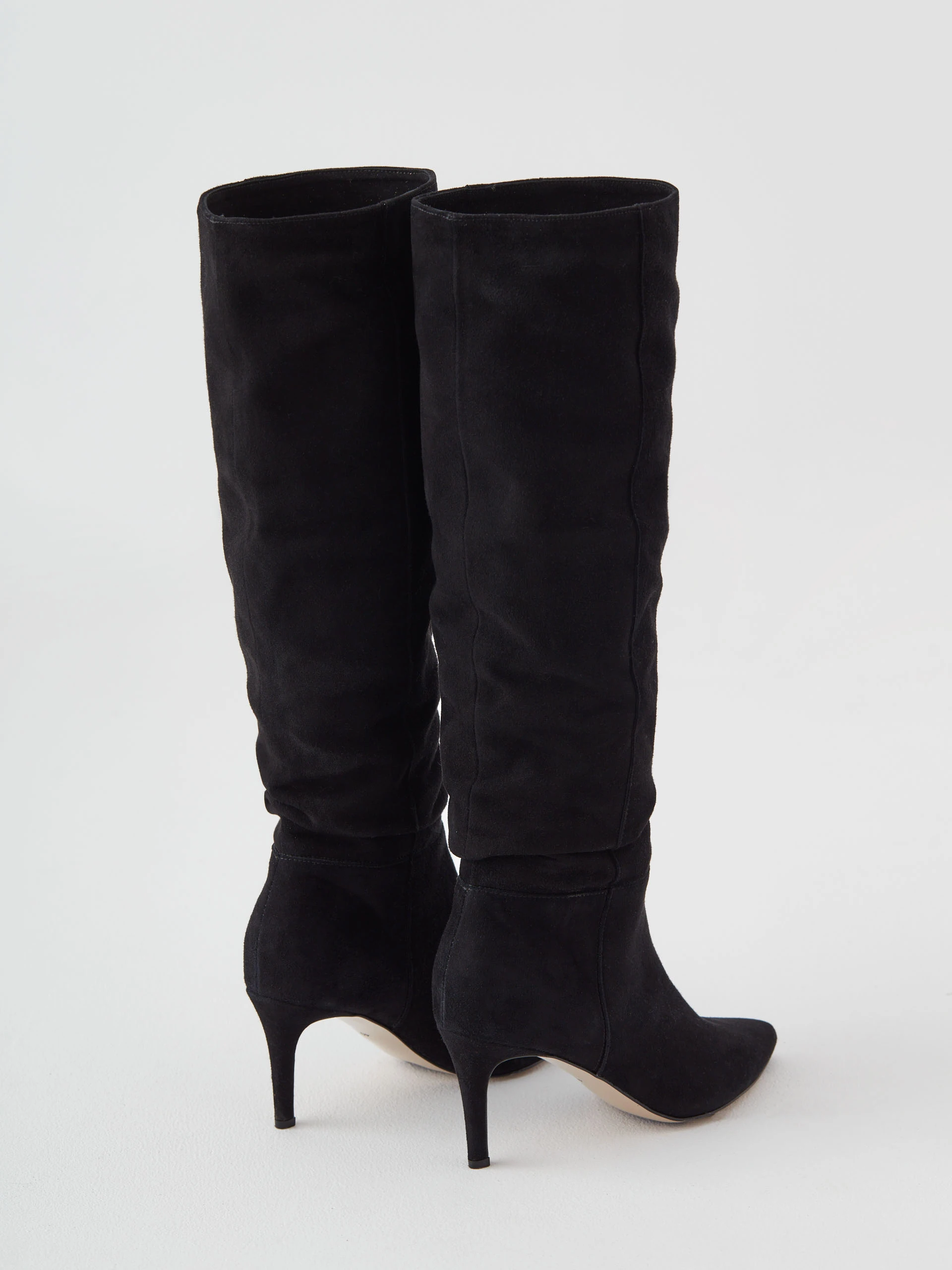 Natural suede leather boots