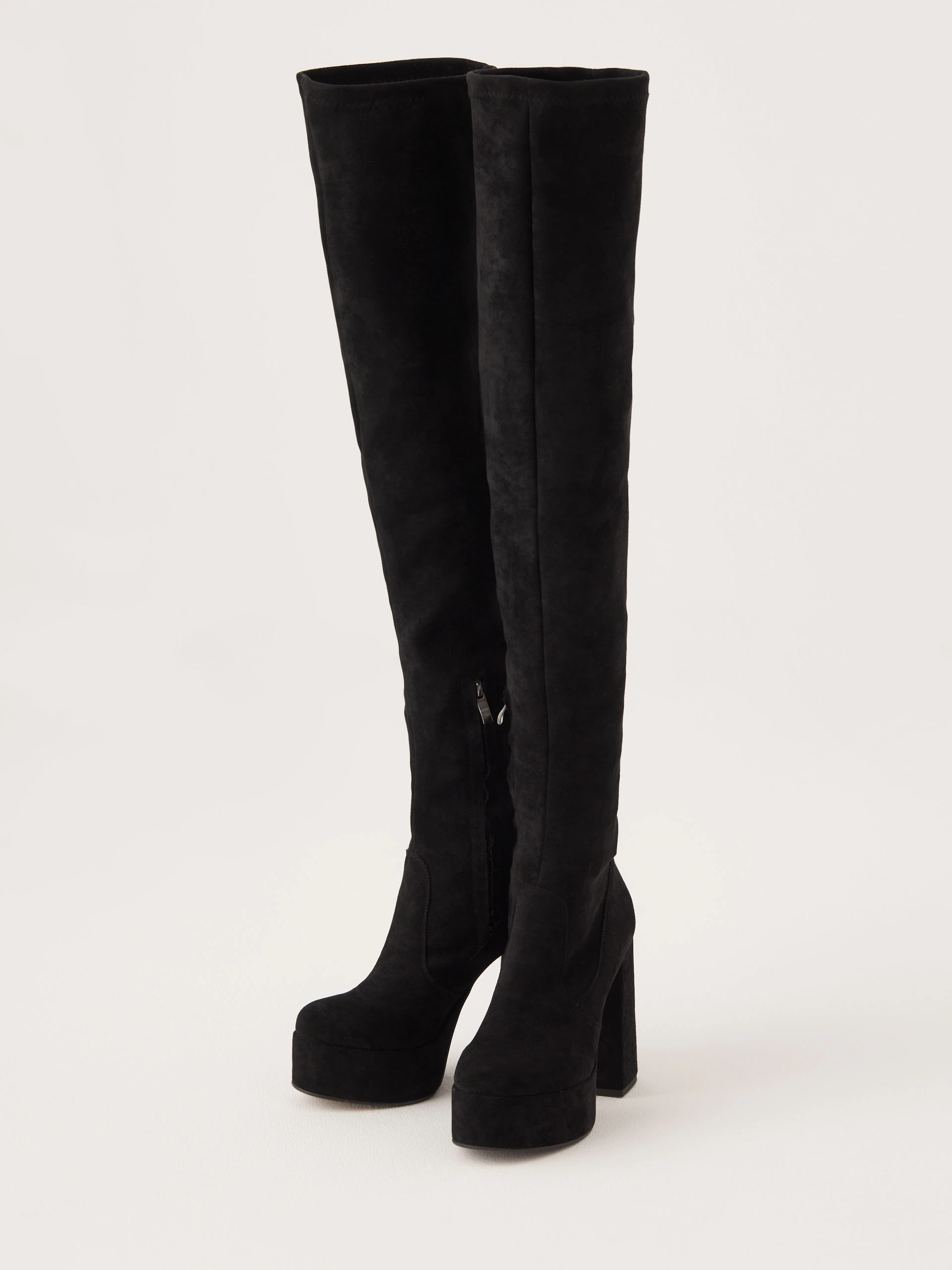 Black platform boots