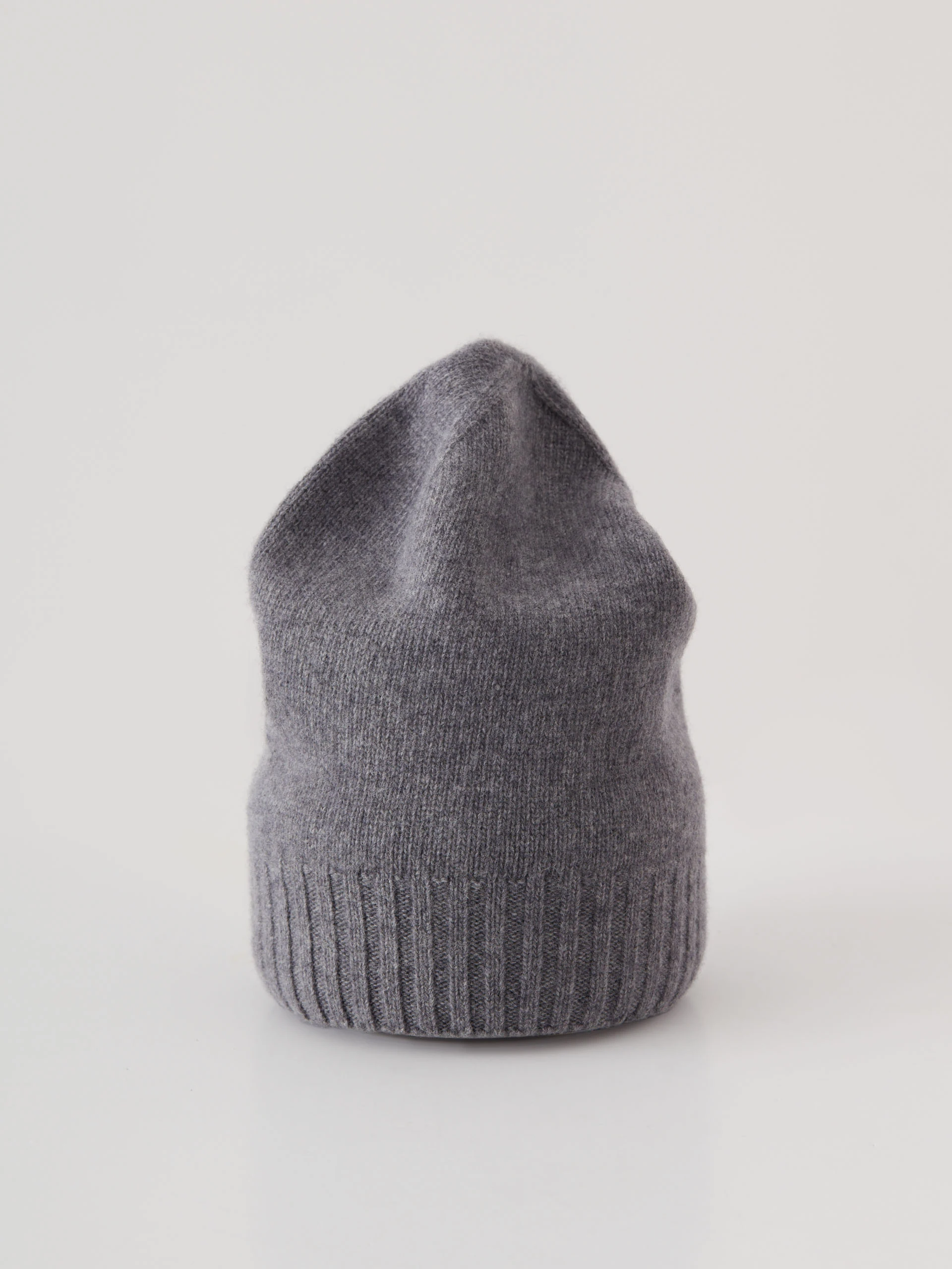 Wool grey cap with cashmere
