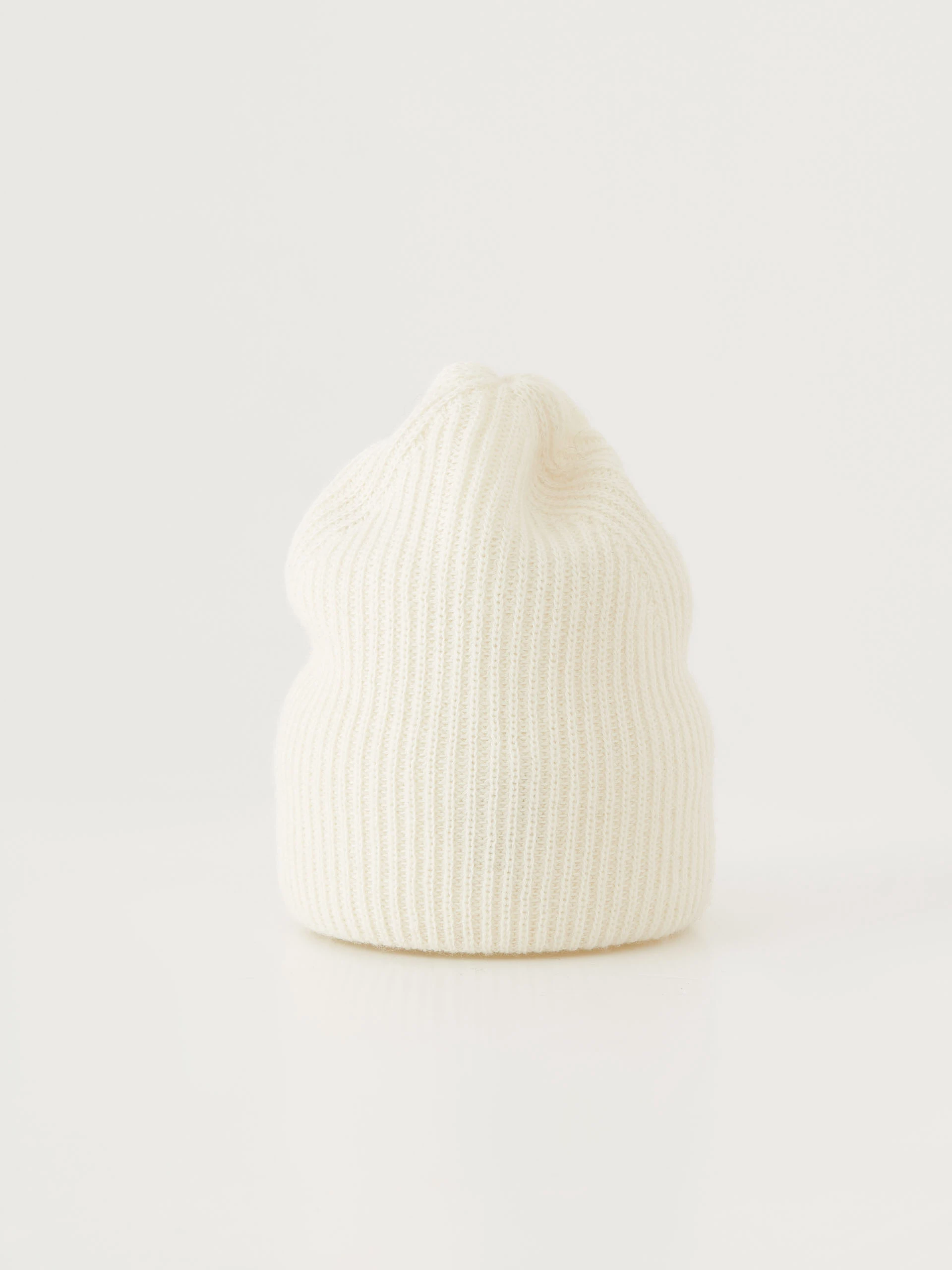 Cream simple beanie hat
