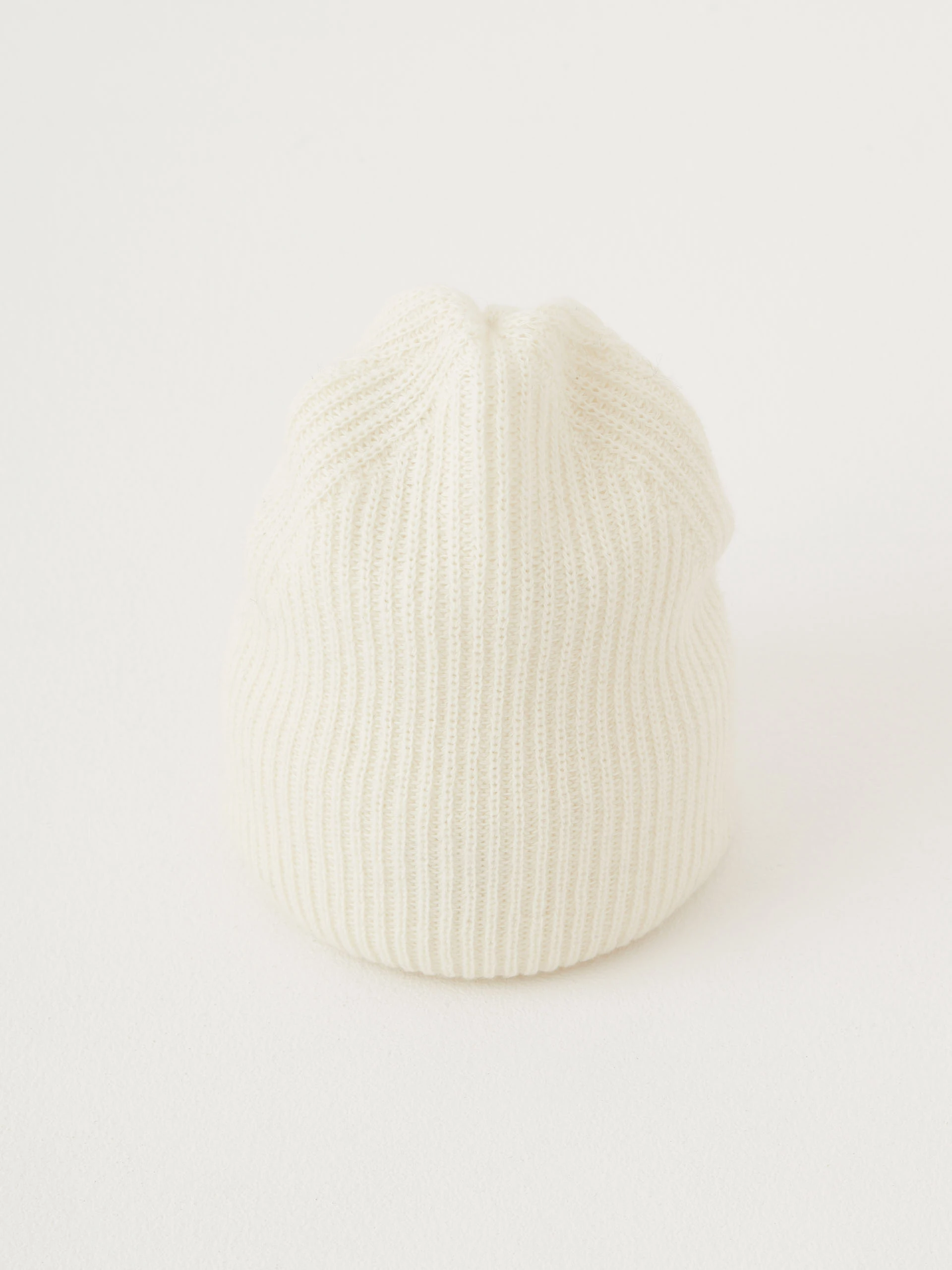 Cream simple beanie hat