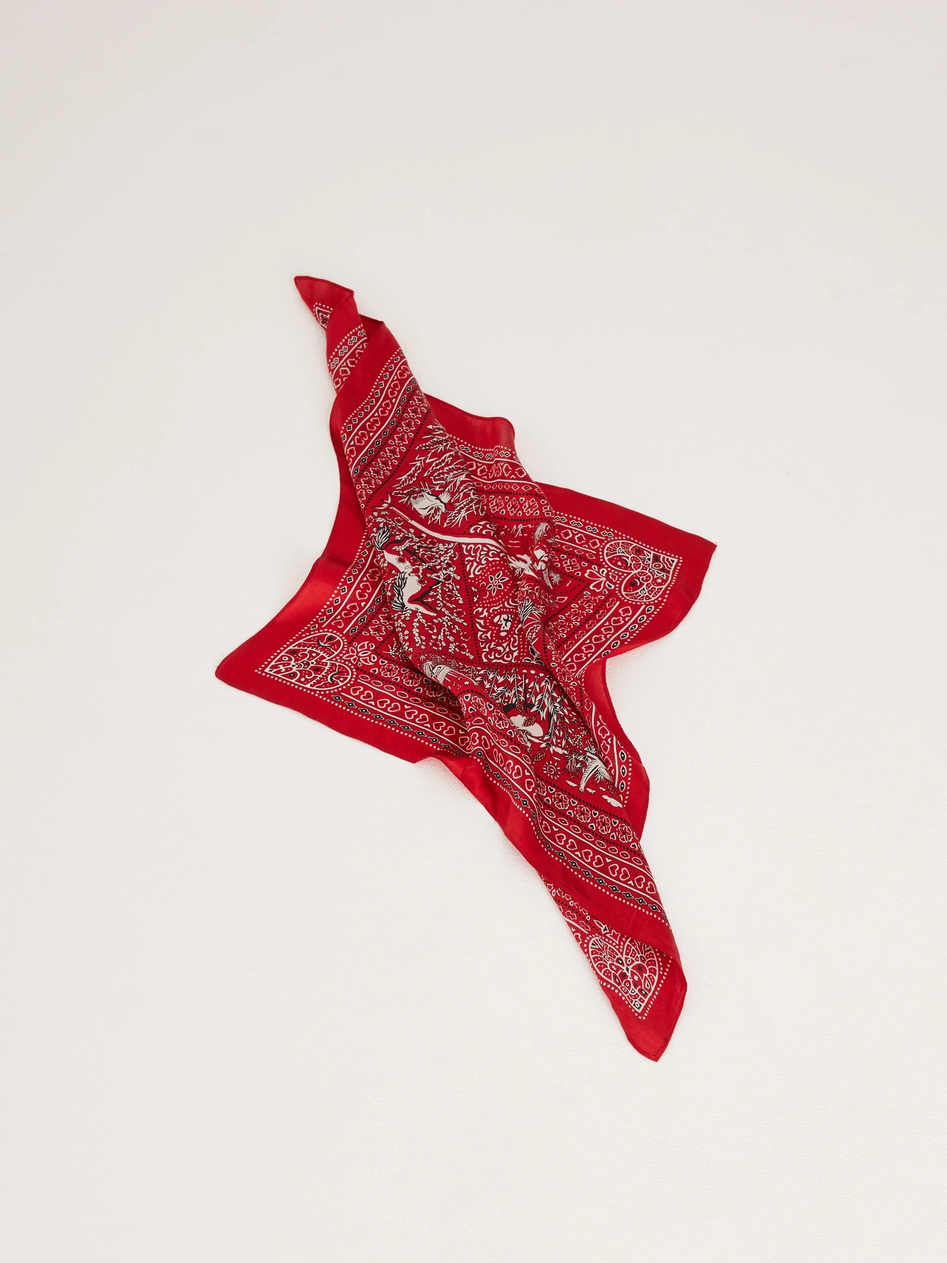 Silk gavroche in oriental pattern
