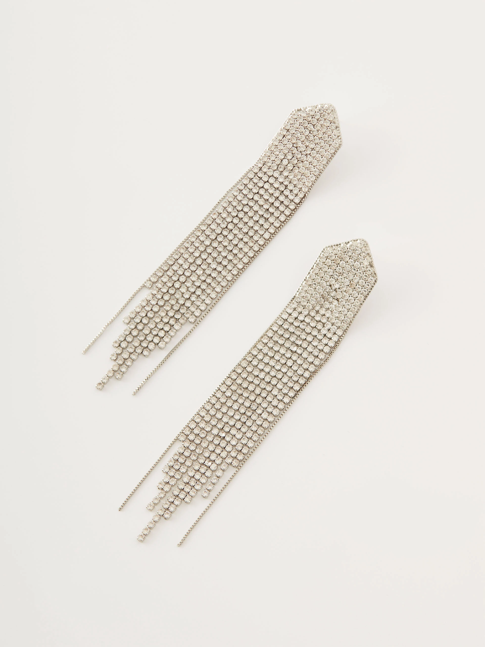 Long cascade earrings with glass beads