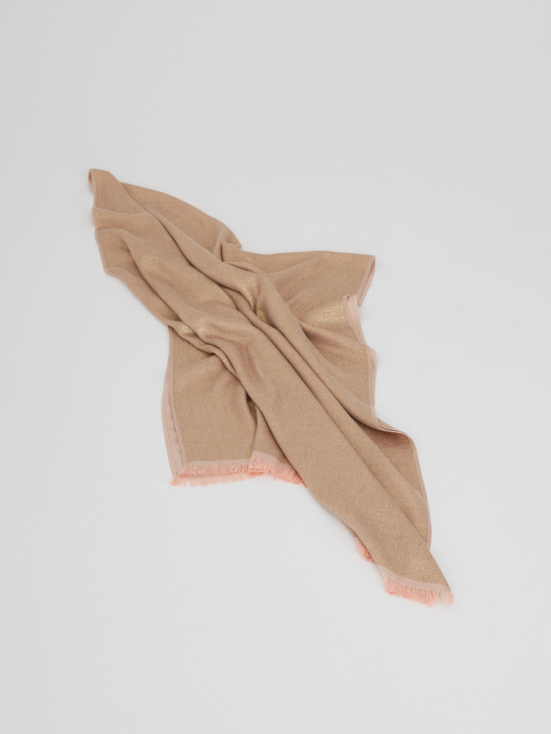 Rectangular shawl with pink glitter