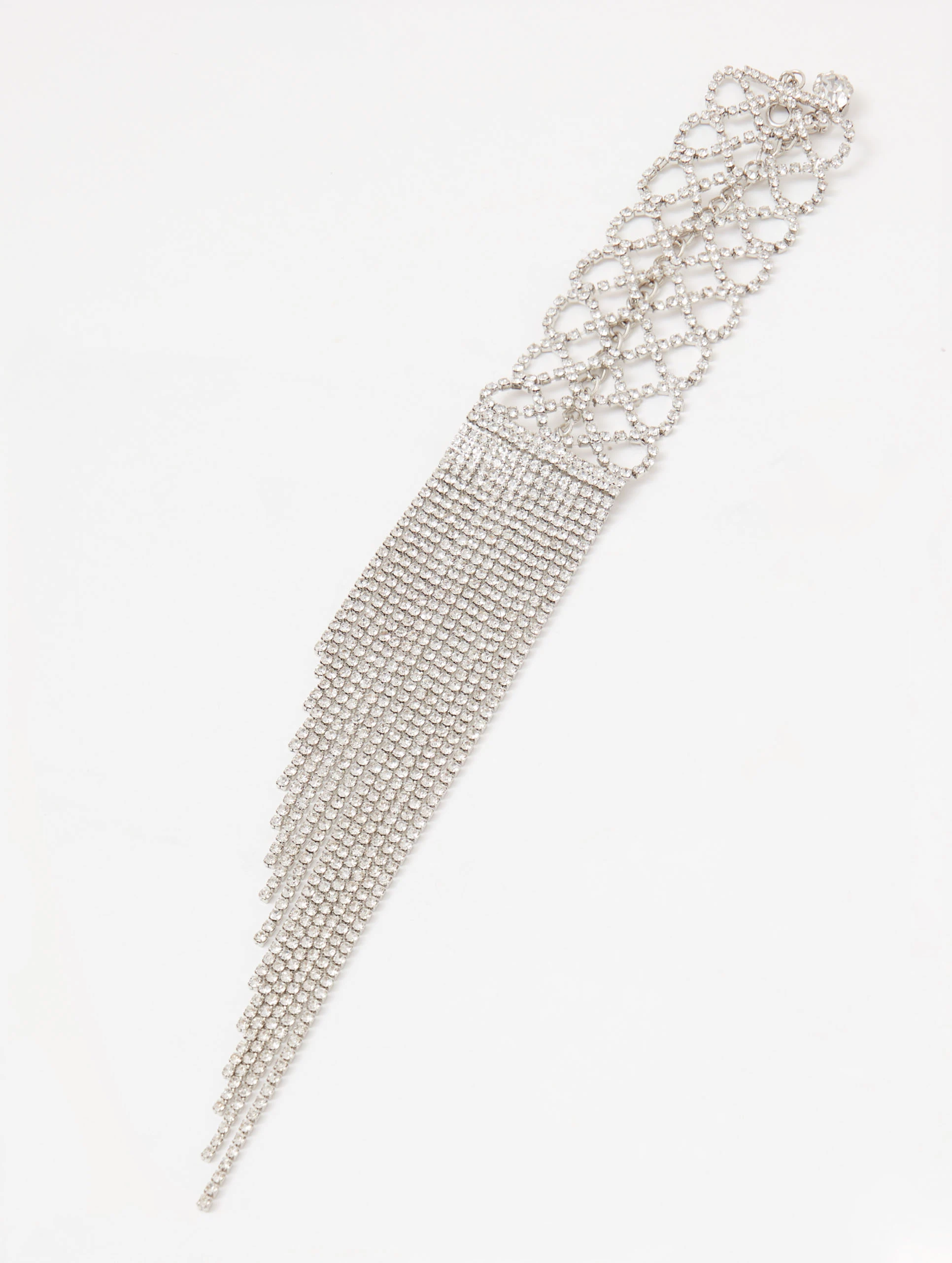 Silver-colored bracelet with glass beads