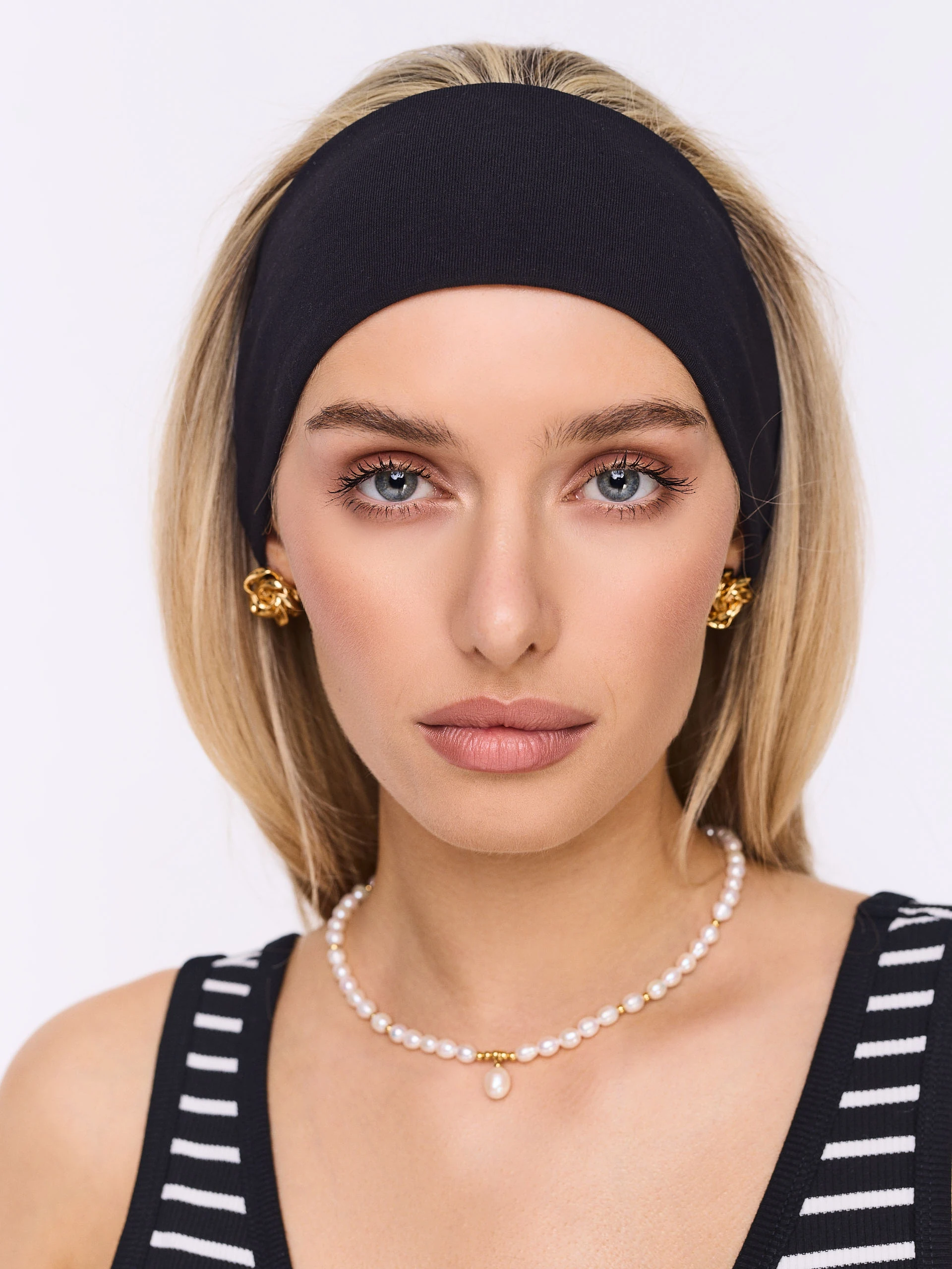 Black cotton headband