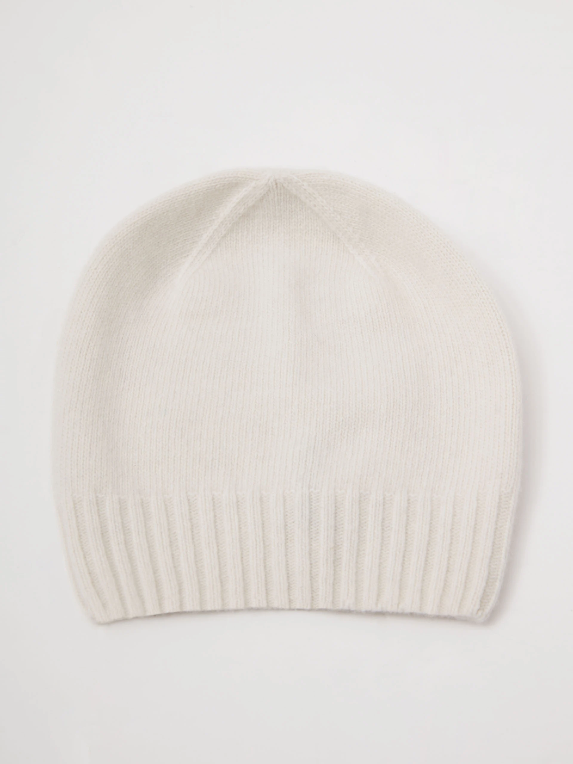 Cream wool hat with cashmere blend
