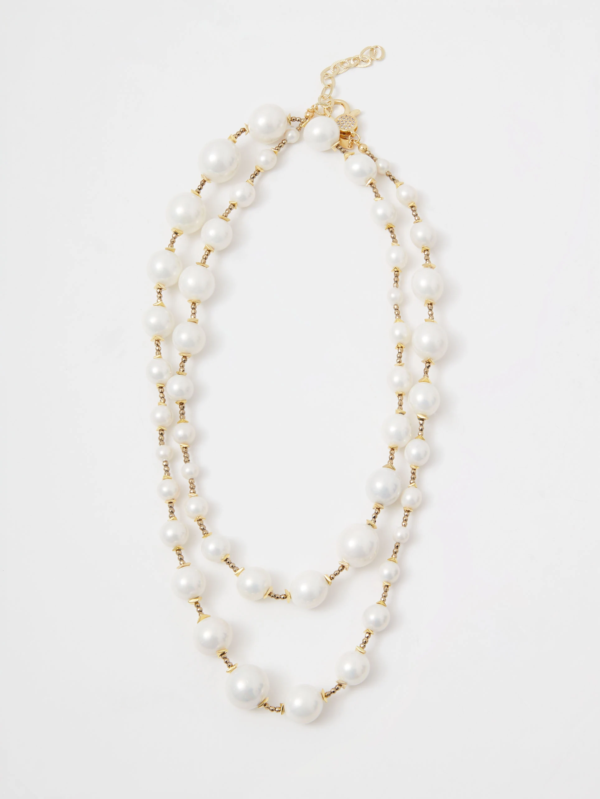 Gold-plated necklace with pearls