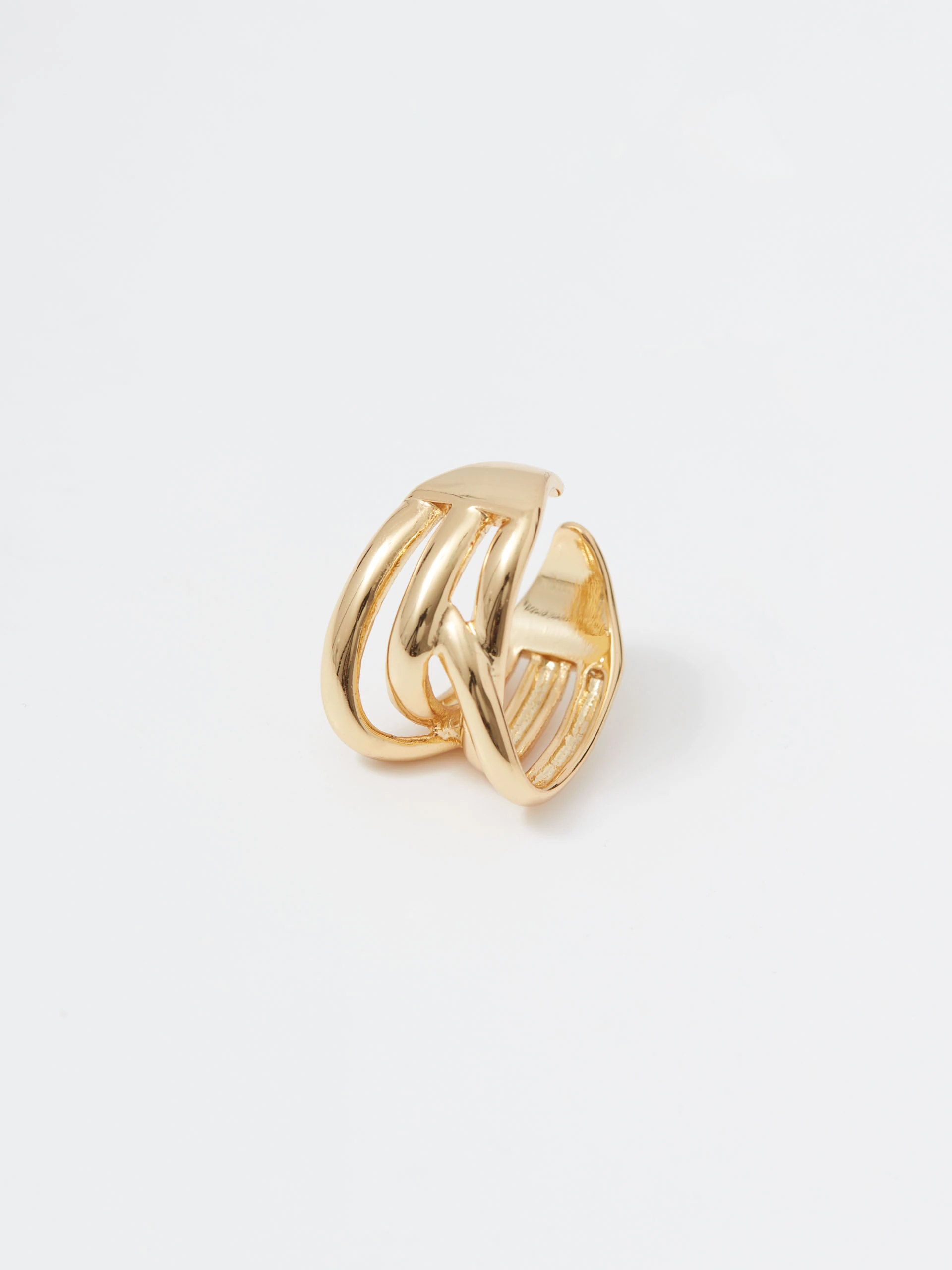 Modern gold-plated ring