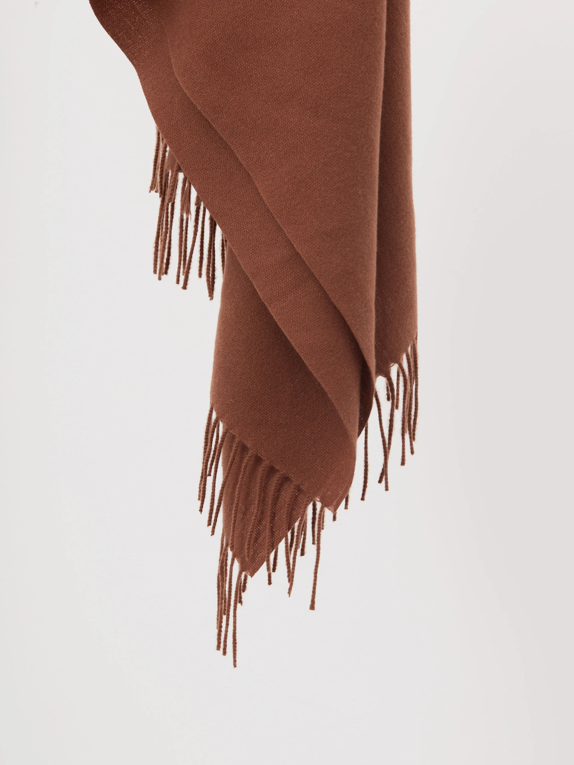 Chocolate scarf with wool and cashmere