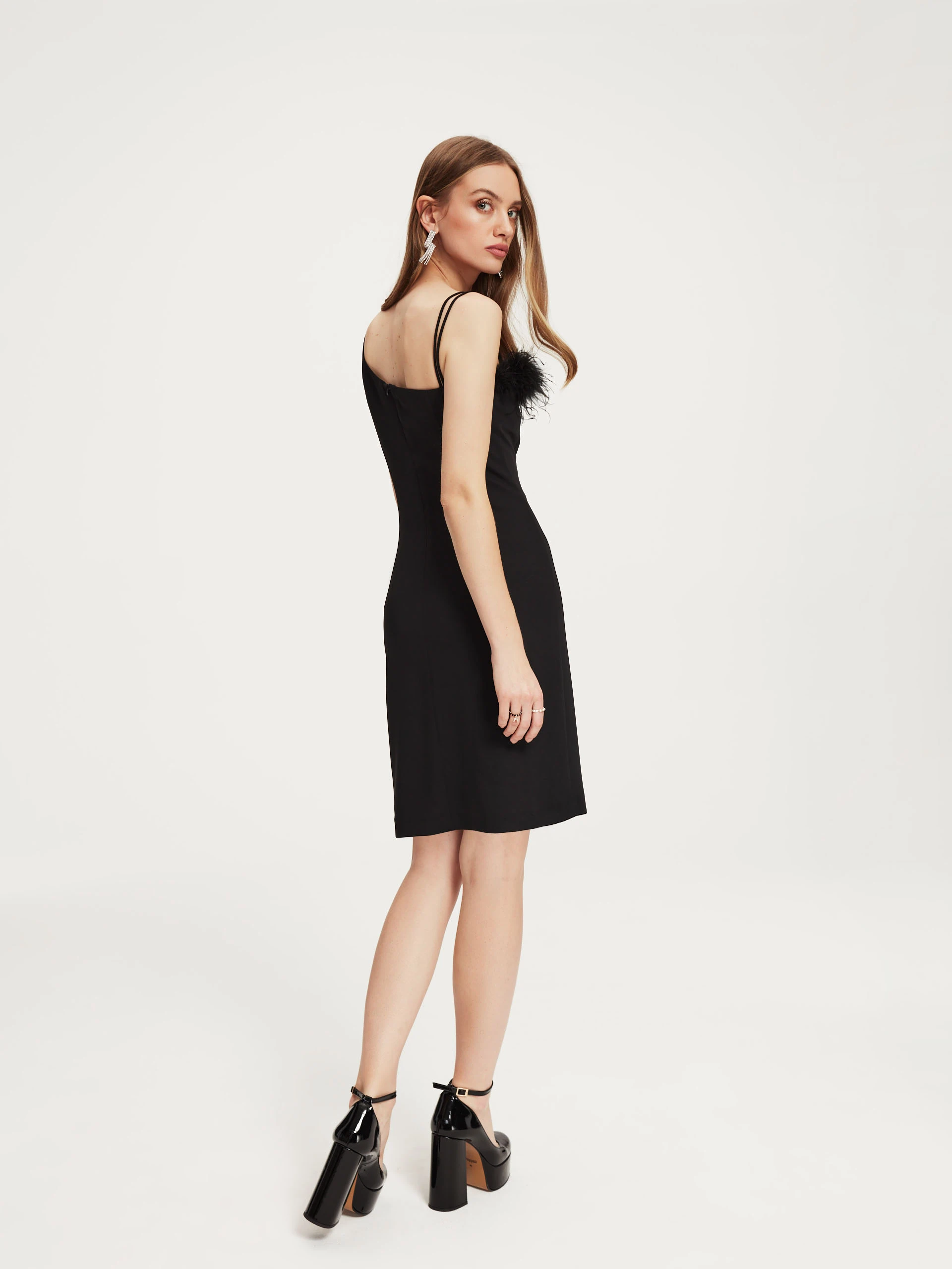 Black strapless dress
