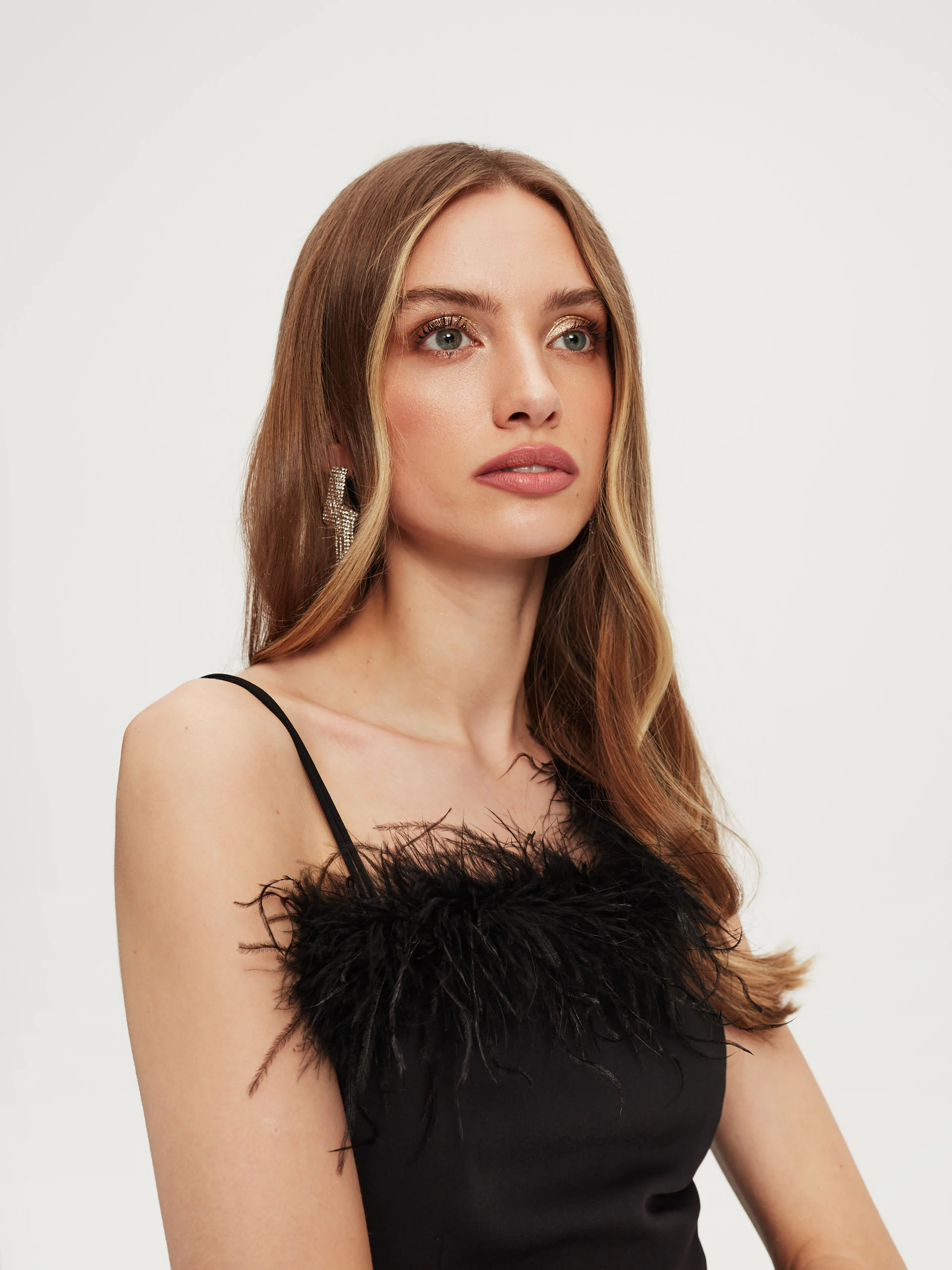 Black strapless dress