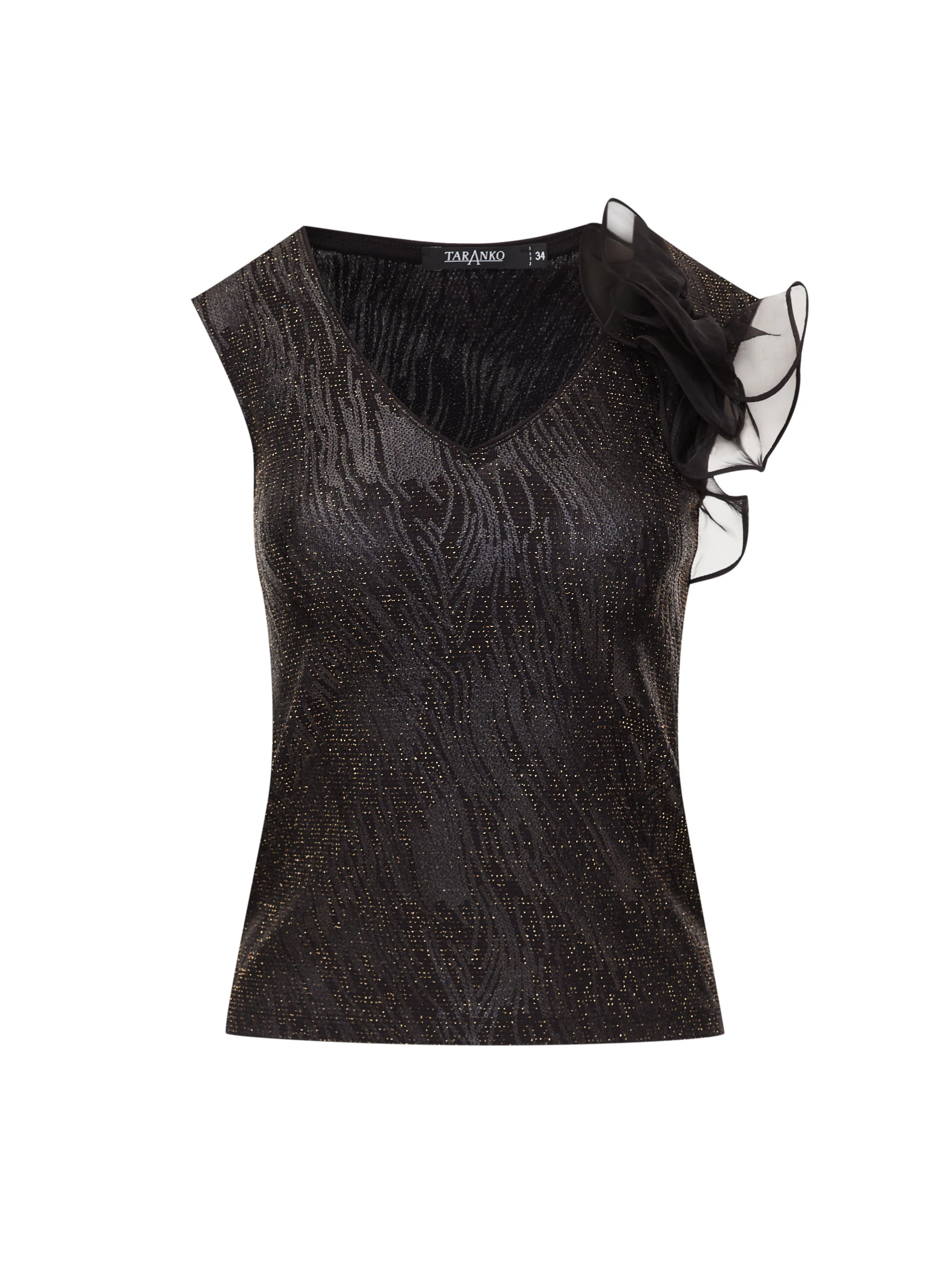Elegant blouse in shiny fabric