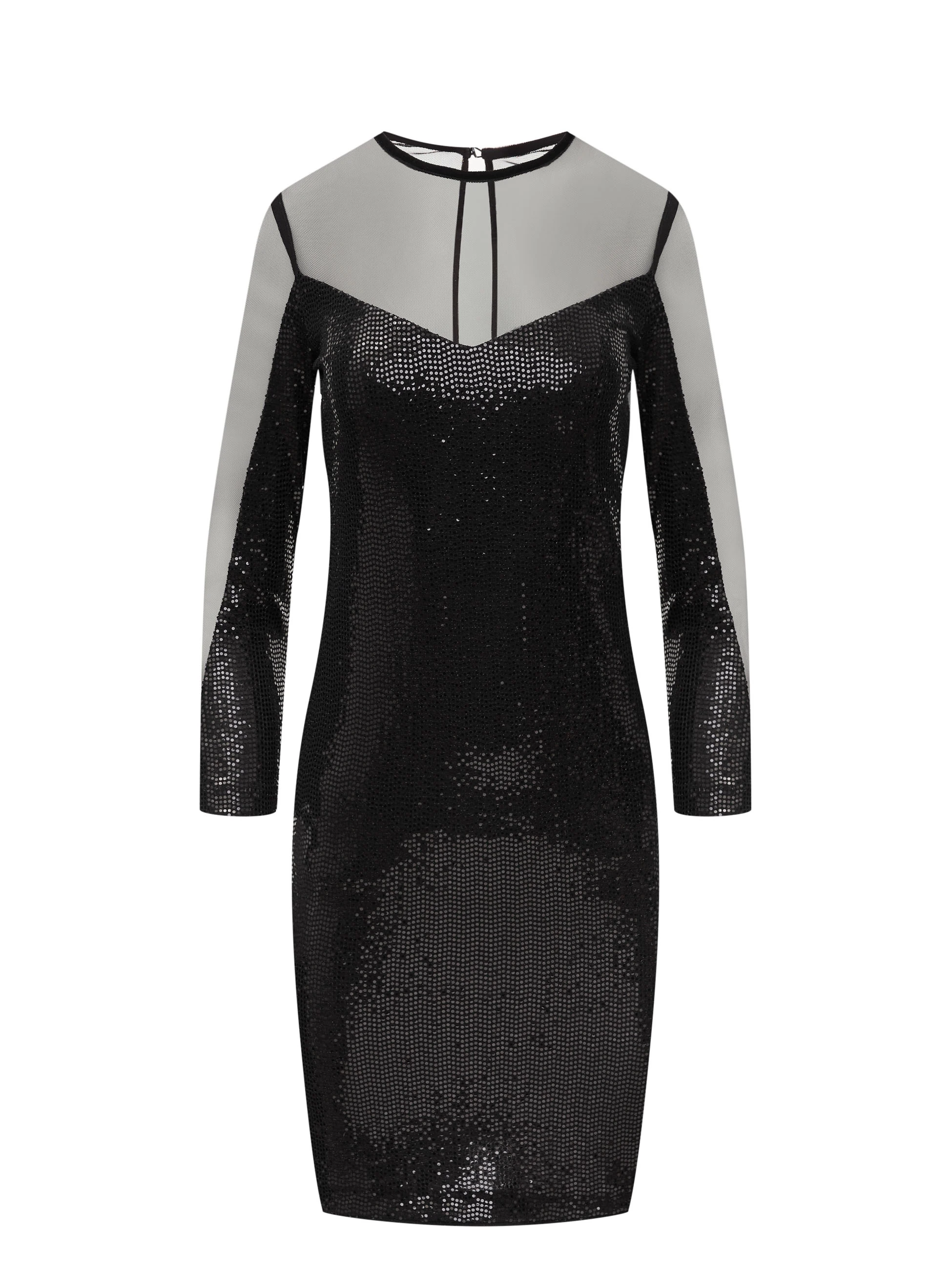 Elegant black dress with sequins