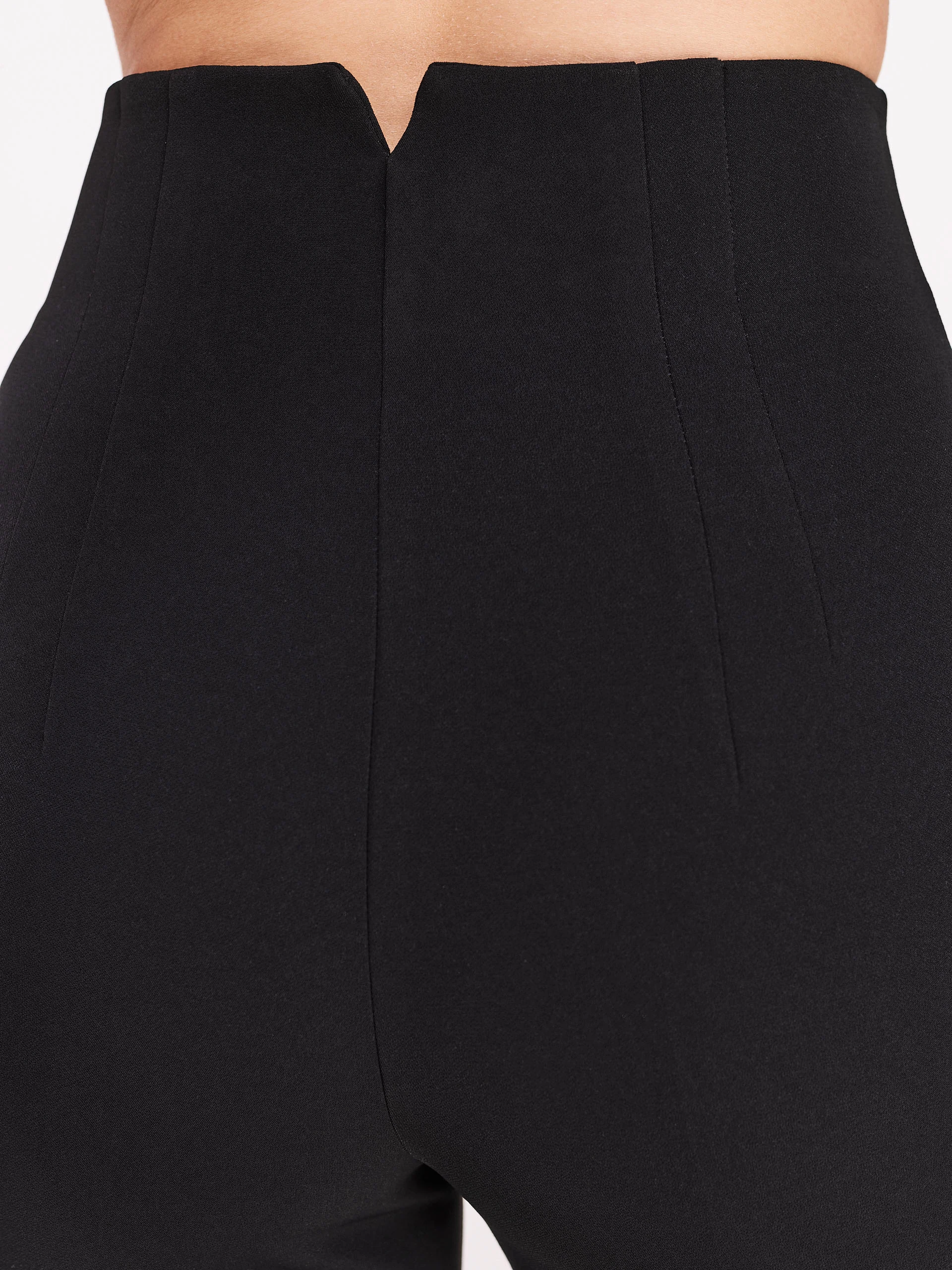 Black pants with flared legs