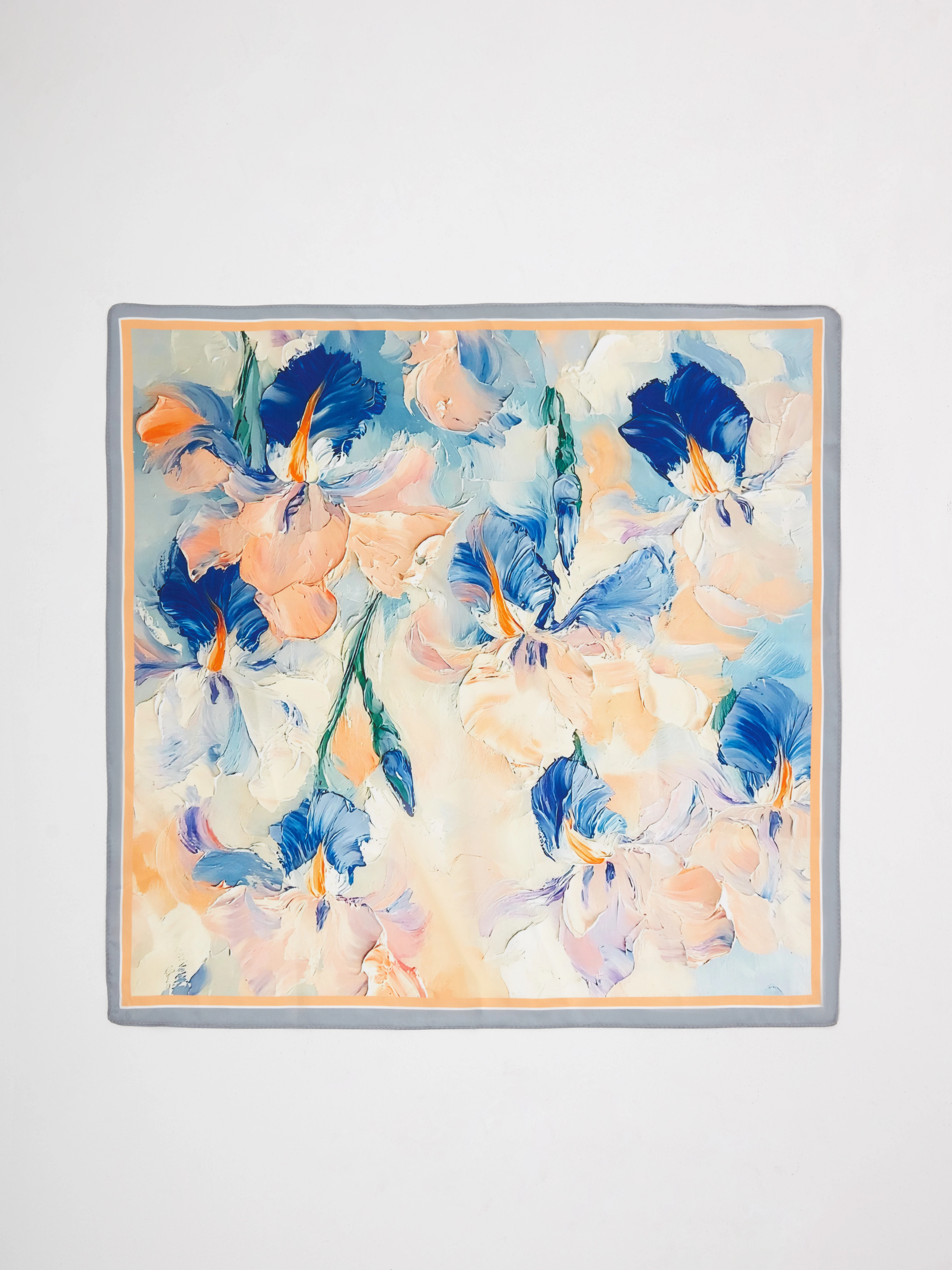 Silk scarf with a floral print