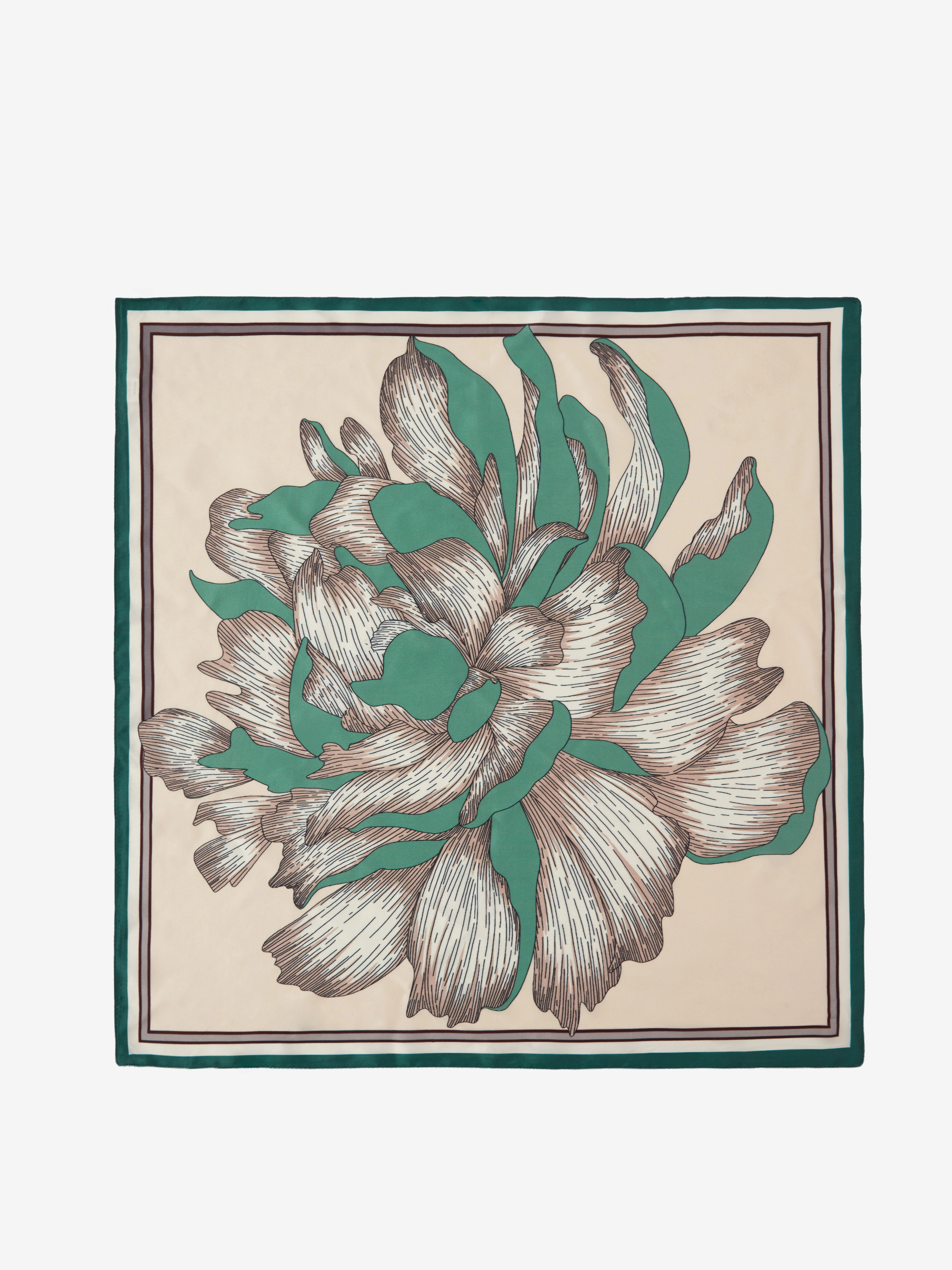 Silk scarf with a floral print