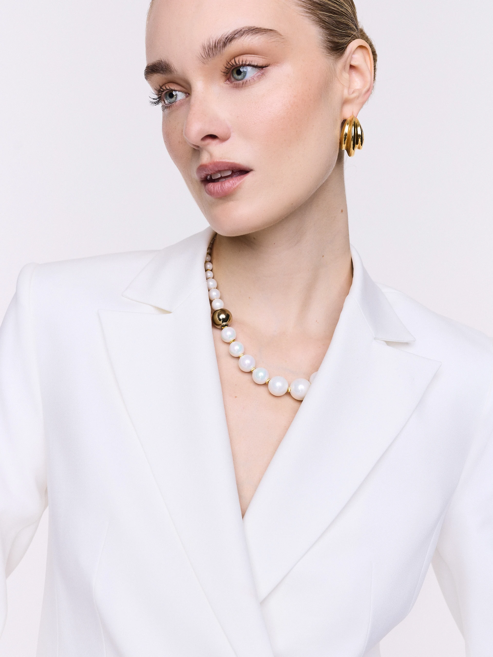 Majorca Pearl Necklace with Hematite