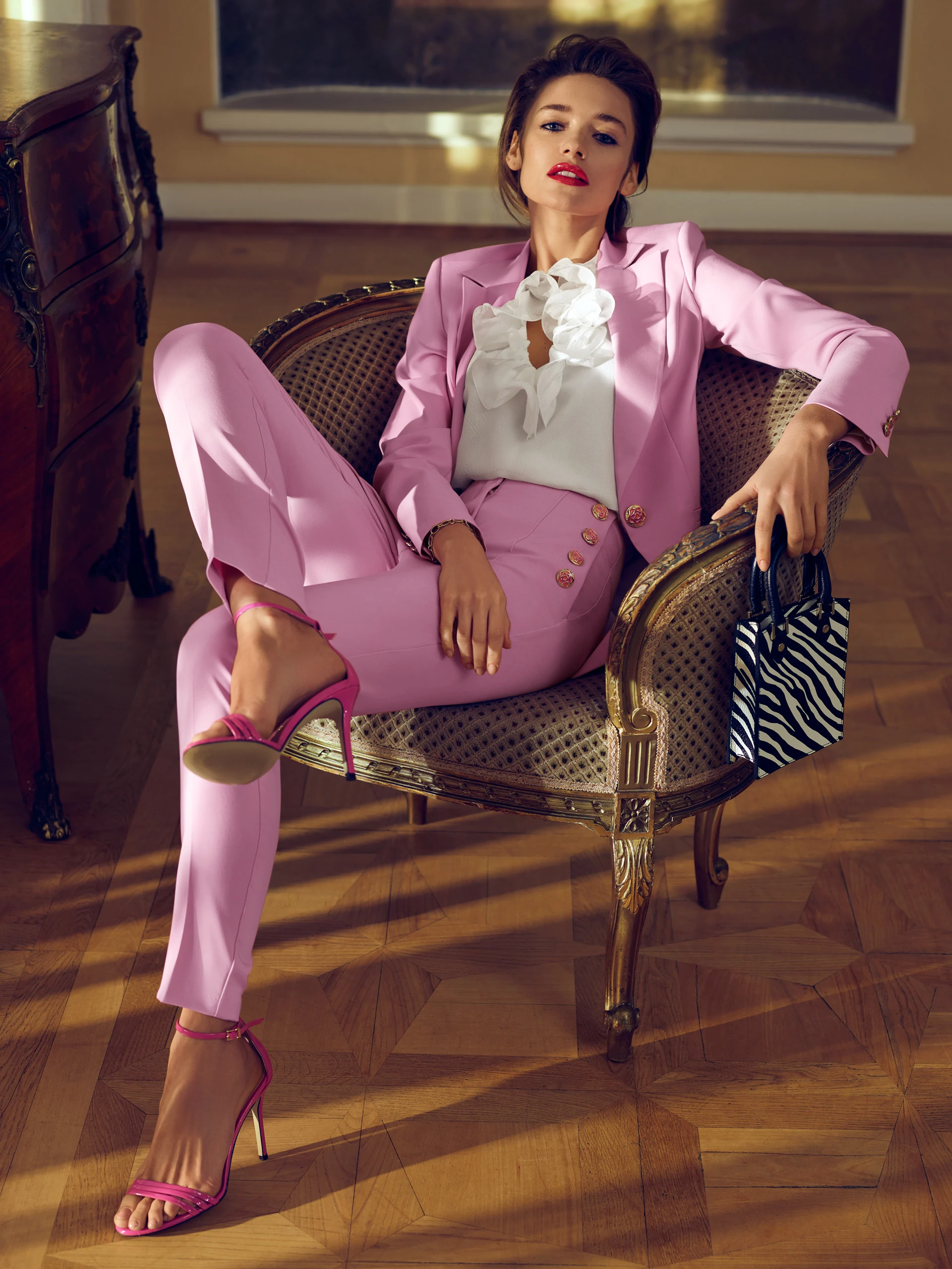 PINK HIGH-WAISTED PANTS