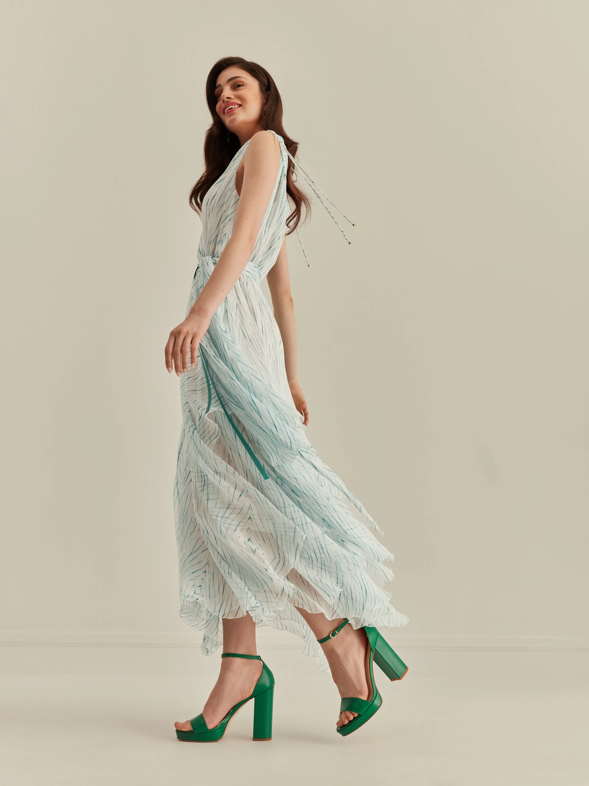 LONG SILK DRESS