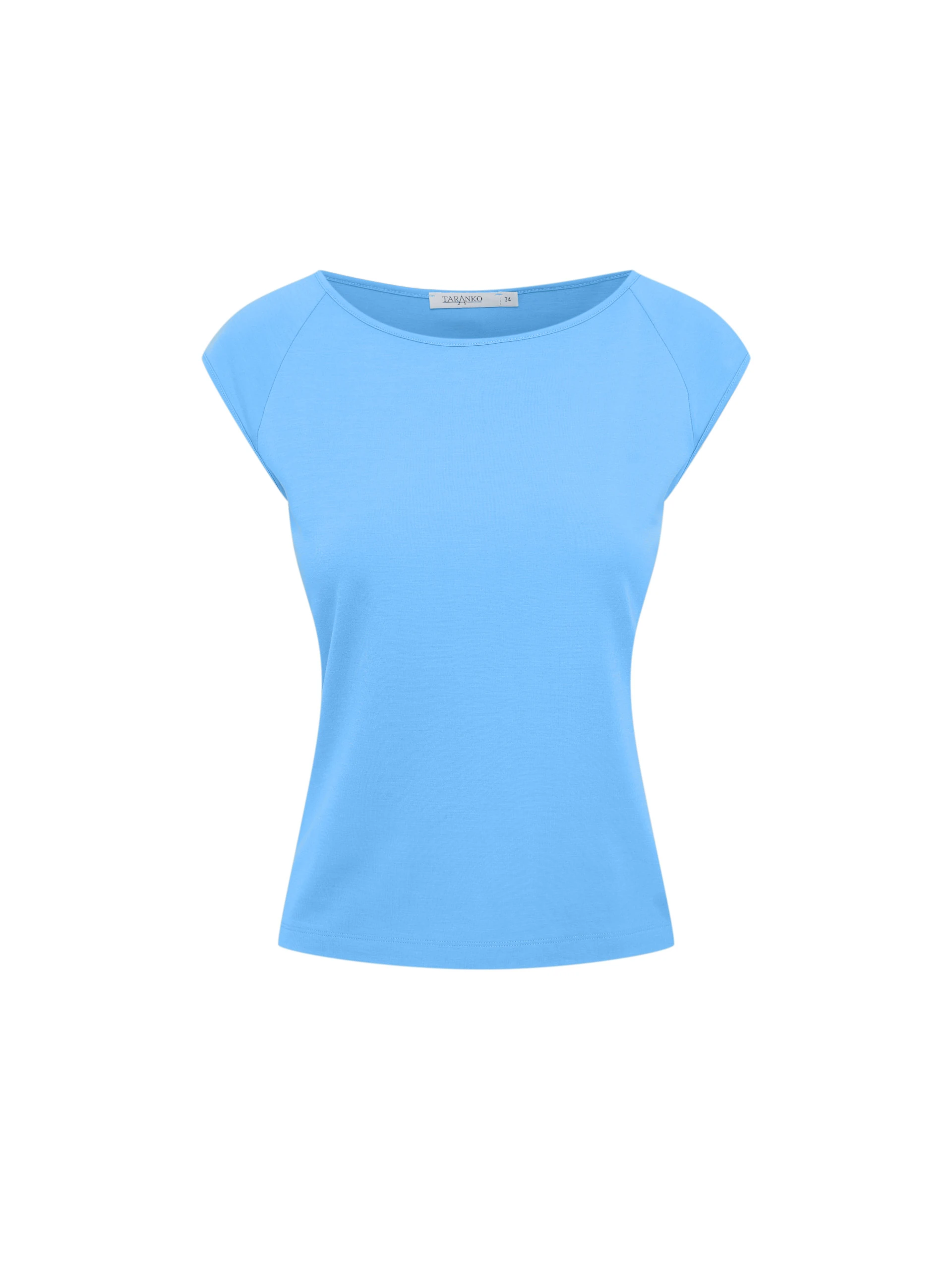 Blue short-sleeved blouse