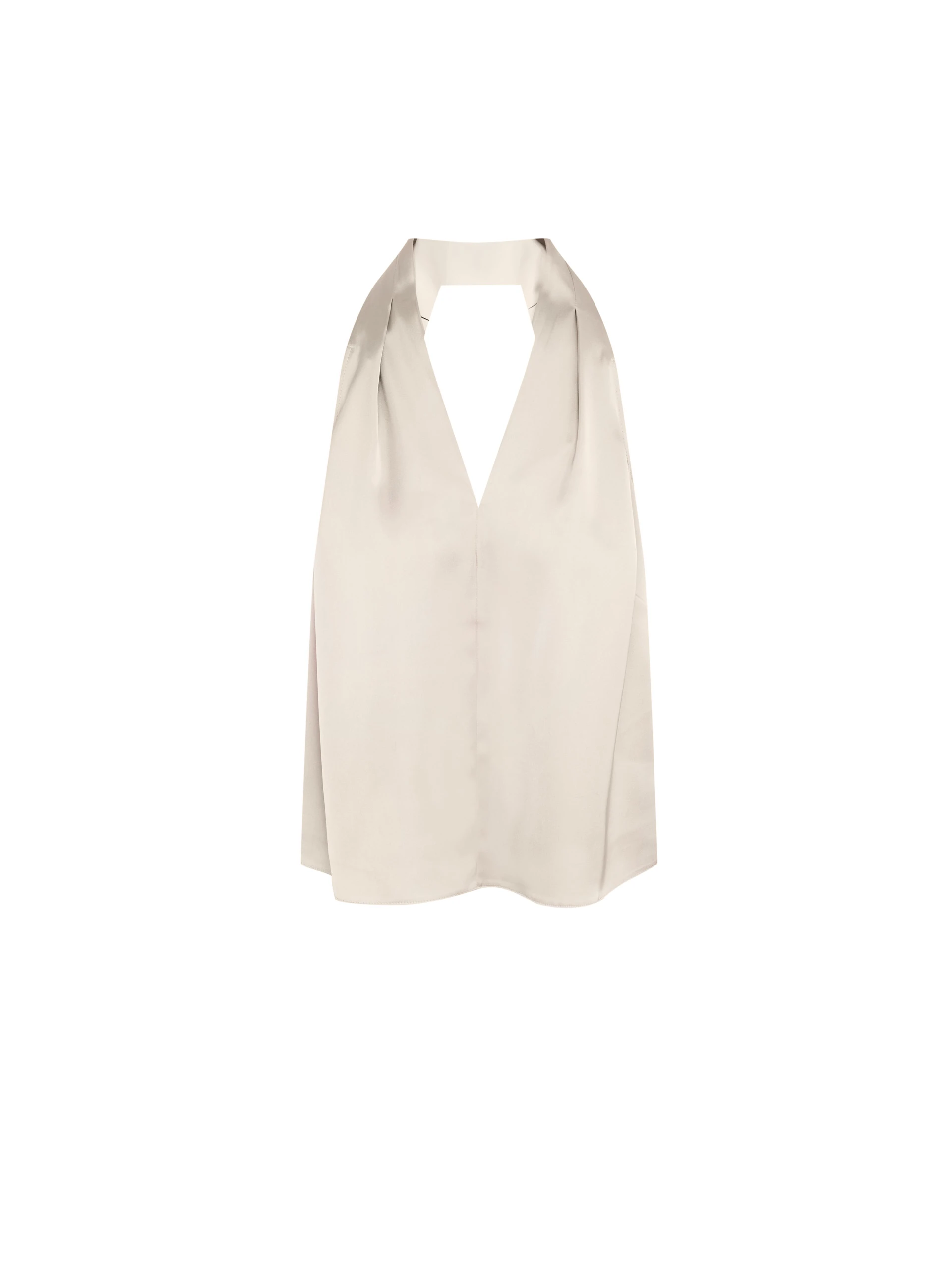 A satin blouse in a powder pink shade