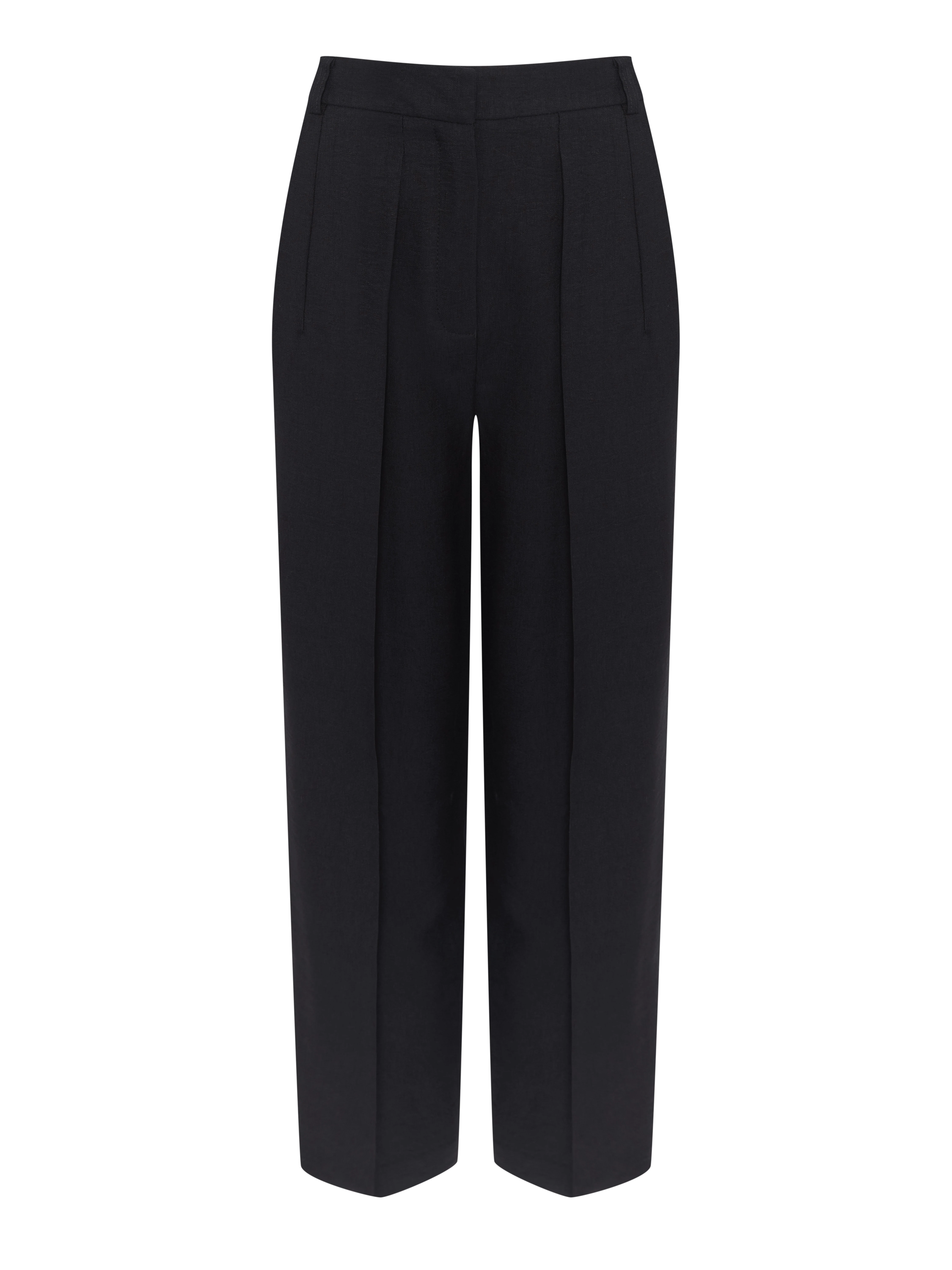 Elegant high-waisted pants in graphite