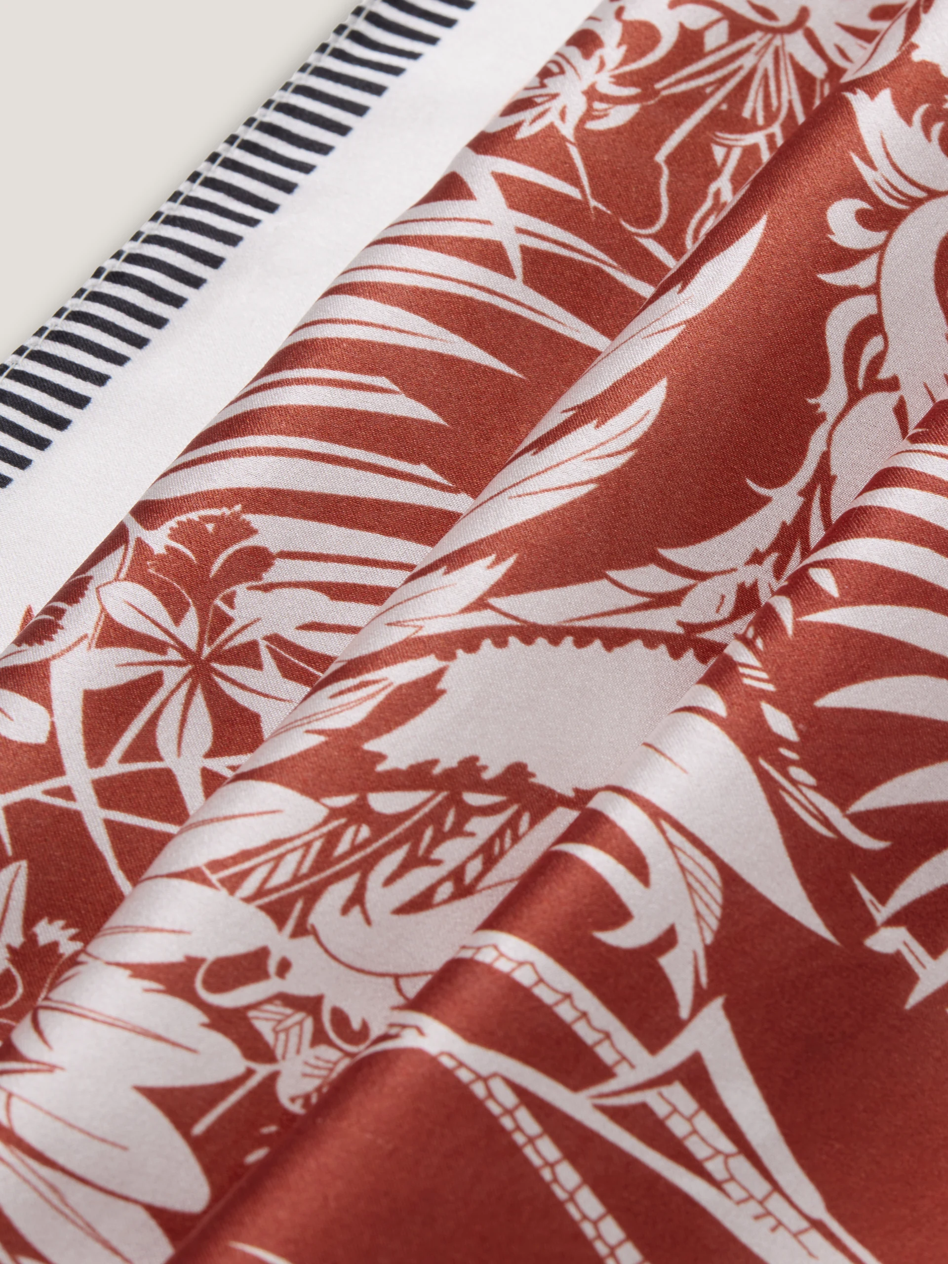 A silk scarf with floral patterns