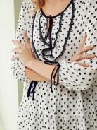 BLOUSE WITH FRILLS AT THE NECKLINE