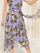 LAVENDER FLORAL PATTERN DRESS