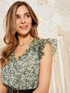 AIRY DRESS WITH FRILLS