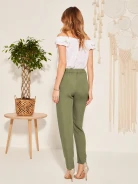 STRAIGHT CUT PANTS WITH BINDING
