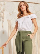 STRAIGHT CUT PANTS WITH BINDING