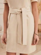 BEIGE SHORT DRESS