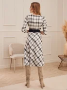 CHECKERED DRESS WITH BUTTONS