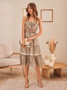 ETHEREAL DRESS WITH FLORAL PATTERN