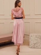PINK DRESS WITH BLACK SASH
