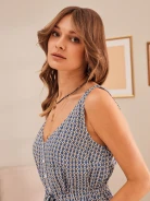 SMALL PATTERN MAXI DRESS